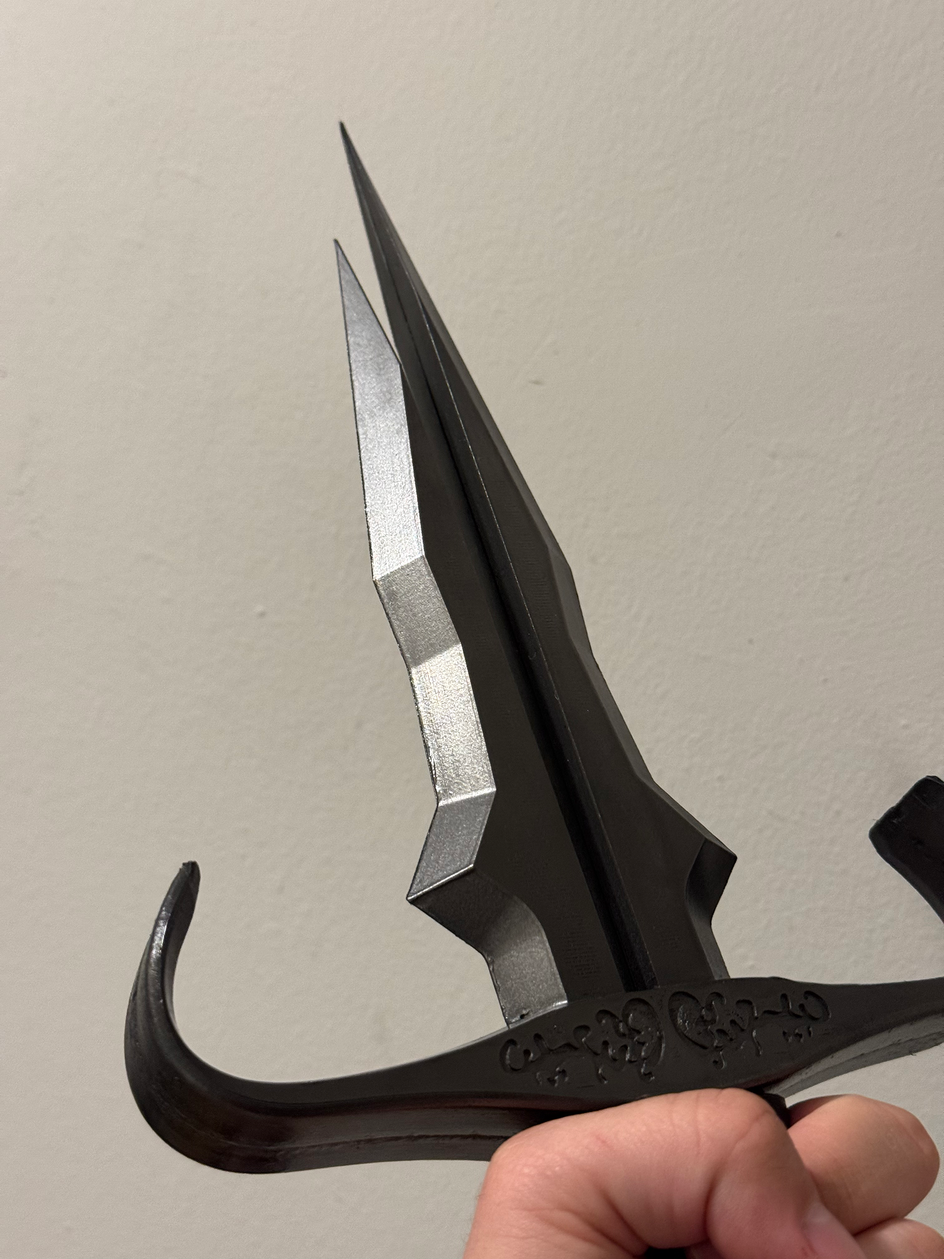Finished Prop, Knife Recreation/Fabrication, Graphite Powder / 1k Clear Coat Finish
