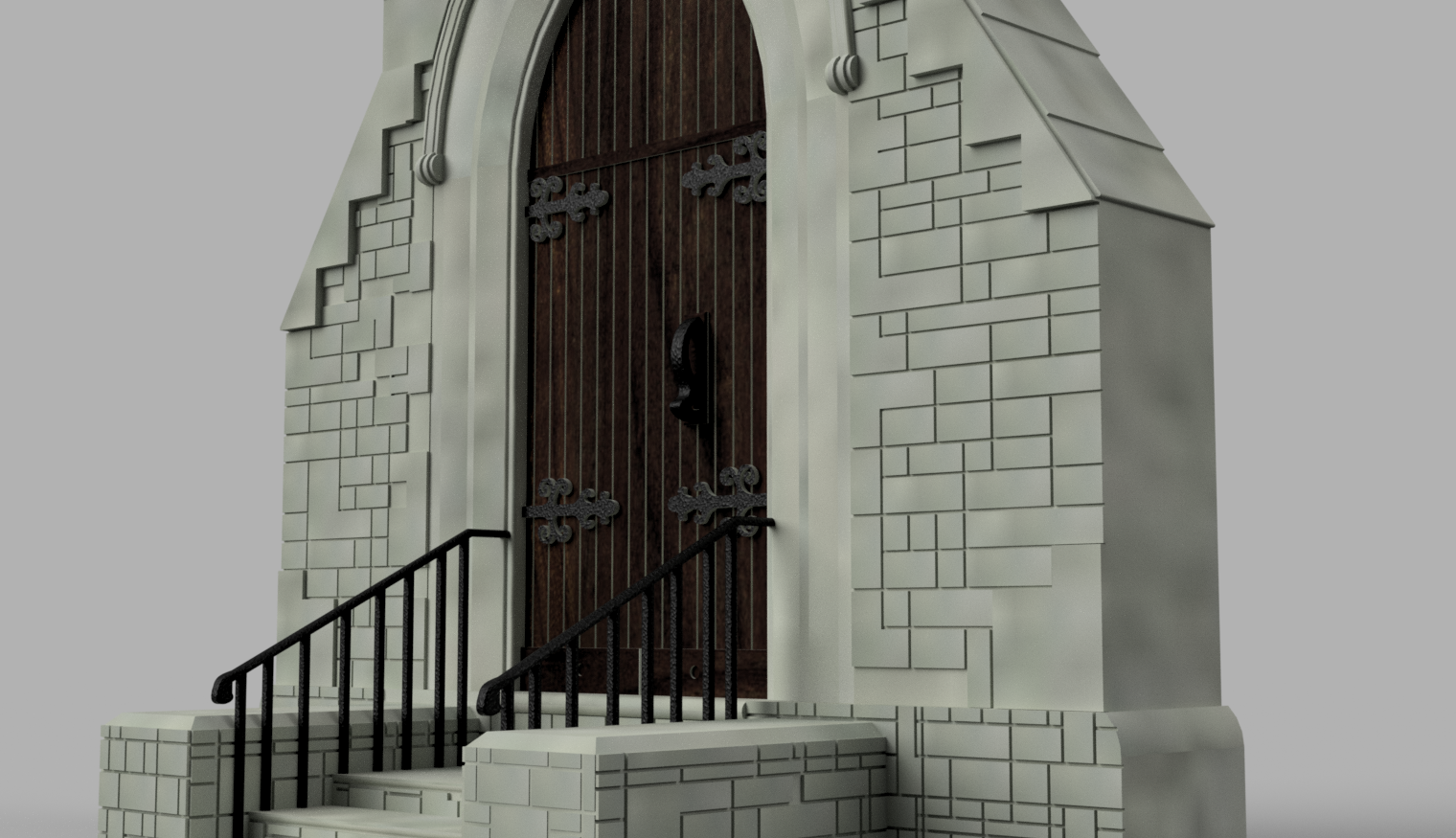 Church Doorframe Miniature Replica Series, HD Render (F360)