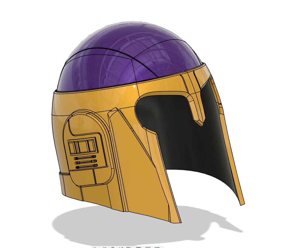 "The Trapster" Custom Helmet Design, HD Render (F360)