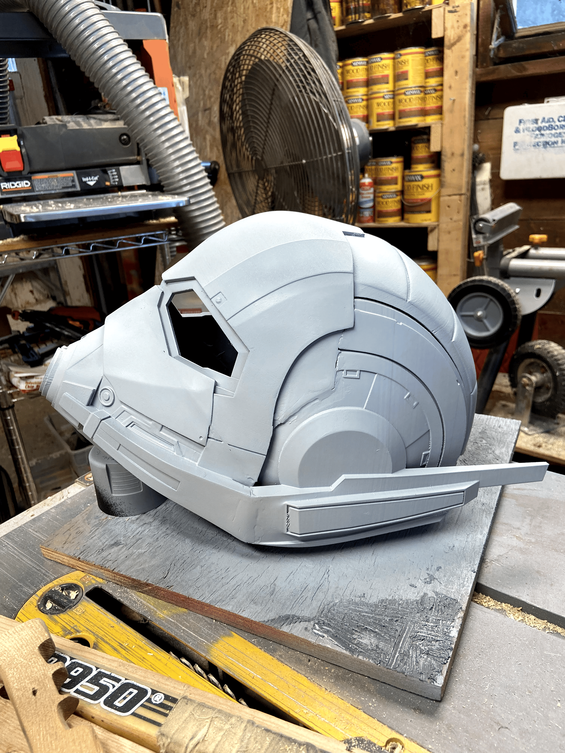 "Ant-Man" Helmet, Sanded and Primed