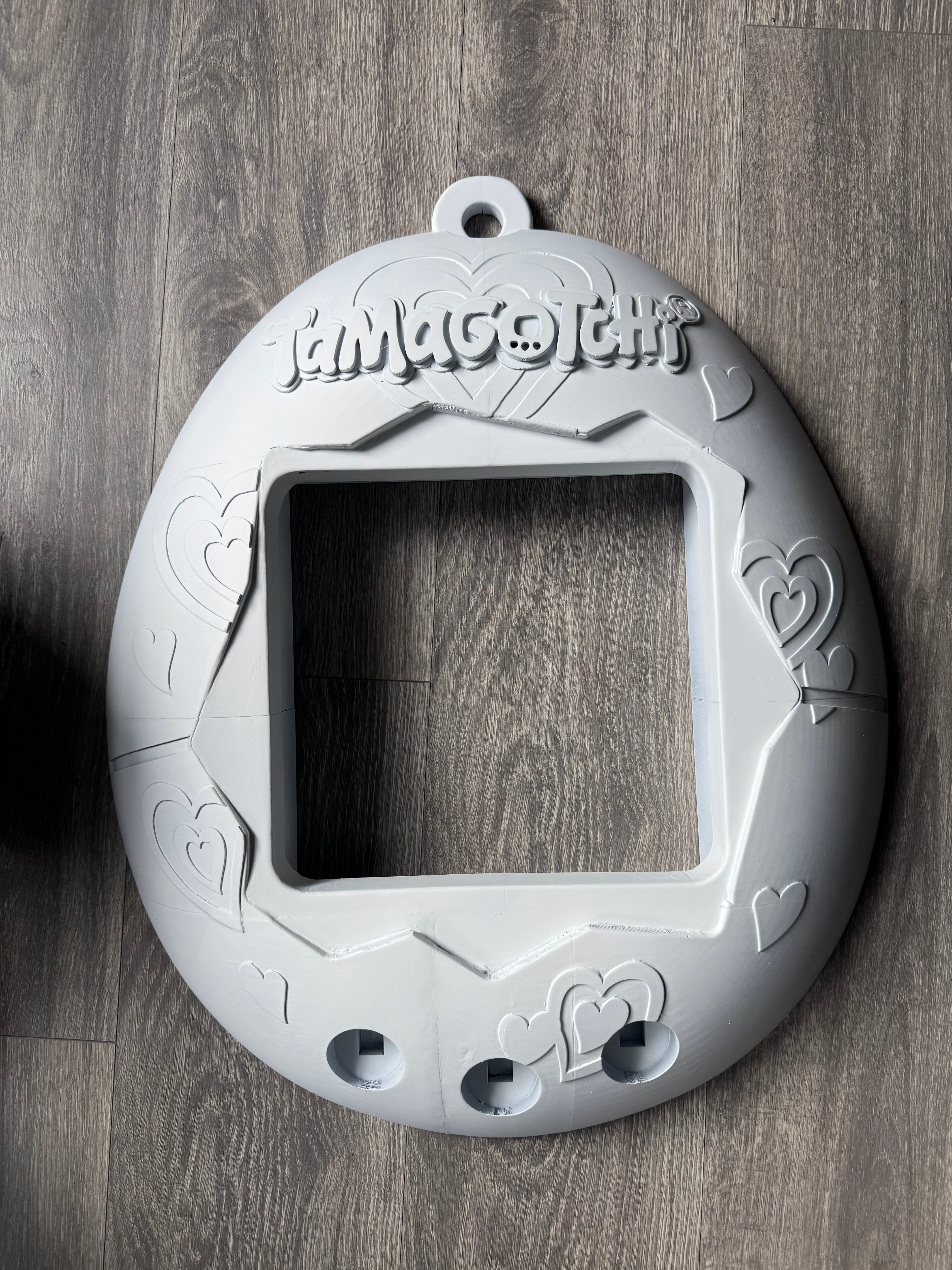 'Tamagotchi' Wall Mirror, Sanded and Primed