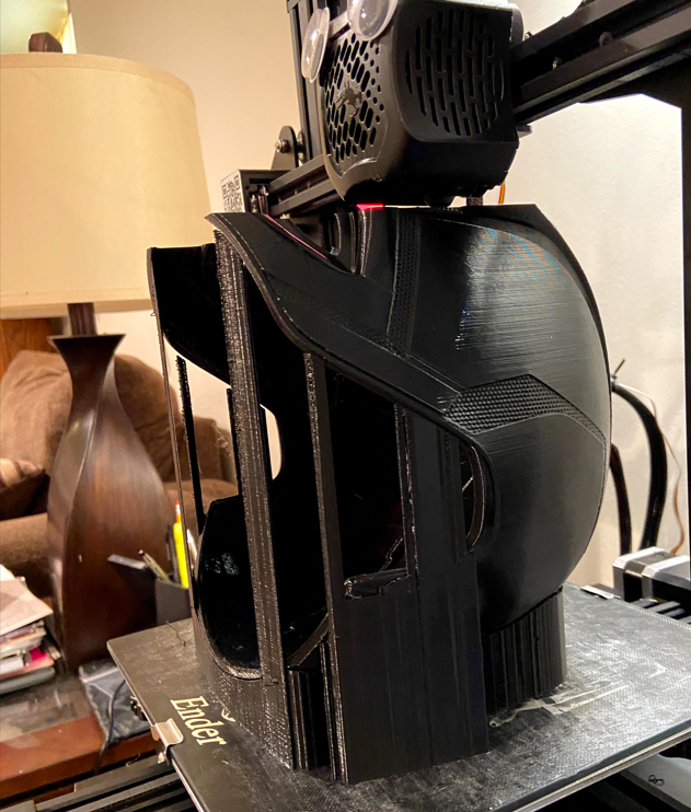 "Daredevil" Cowl, Printing on Ender 3v2 Printer