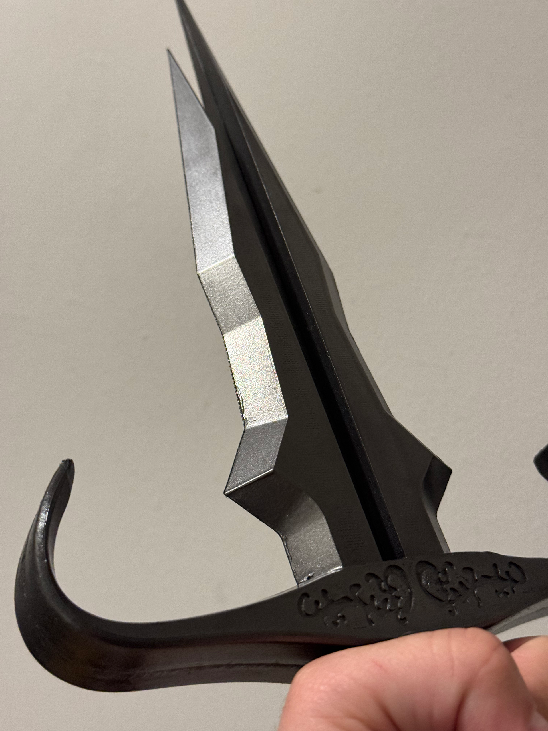 Finished Prop, Knife Recreation/Fabrication, Graphite Powder / 1k Clear Coat Finish