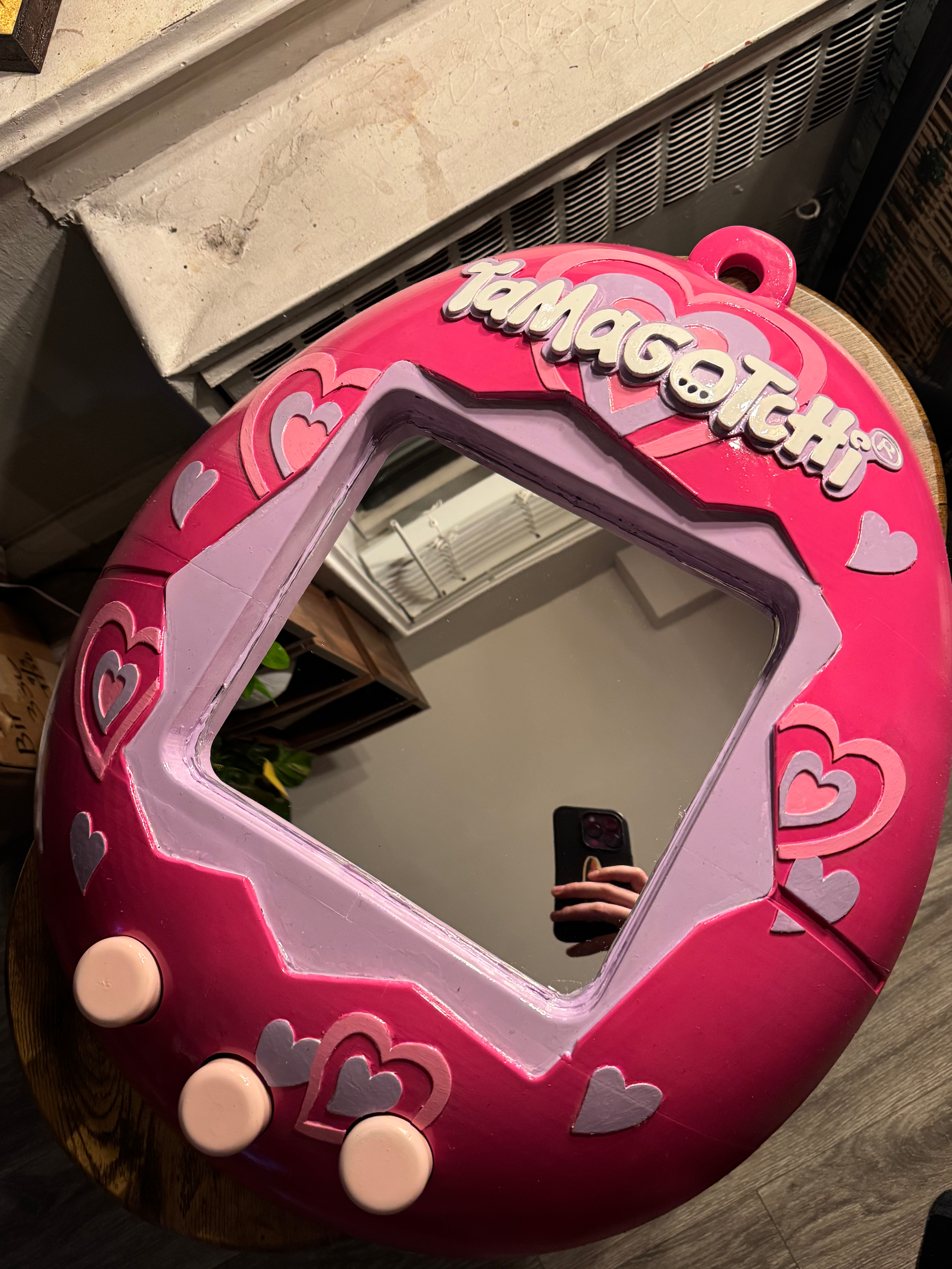 'Tamagotchi' Wall Mirror, Finished