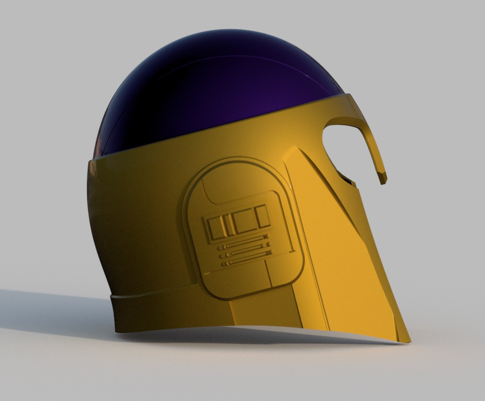 "The Trapster" Custom  Helmet Design, HD Render (F360)