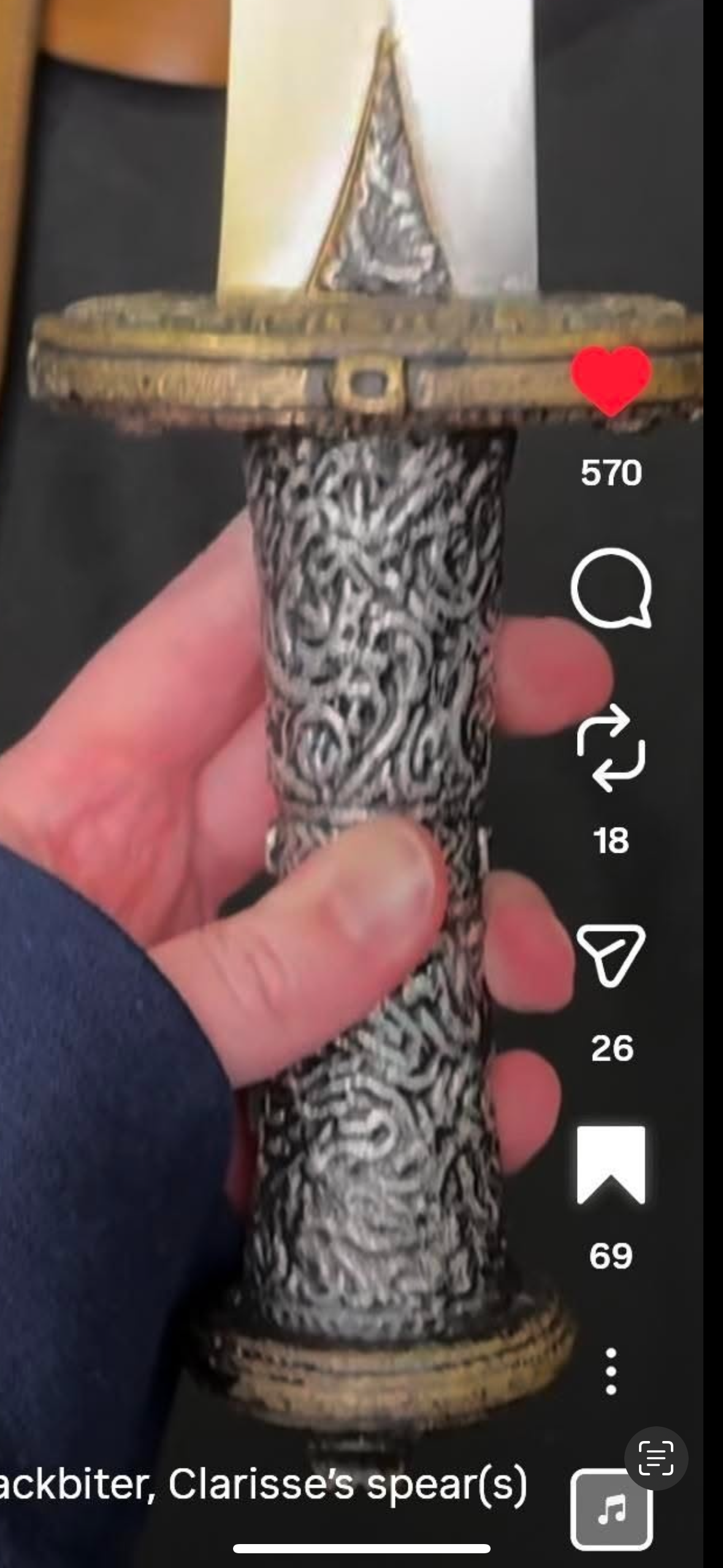 'Backbiter', Screen-used Prop, Hilt Reference Photo