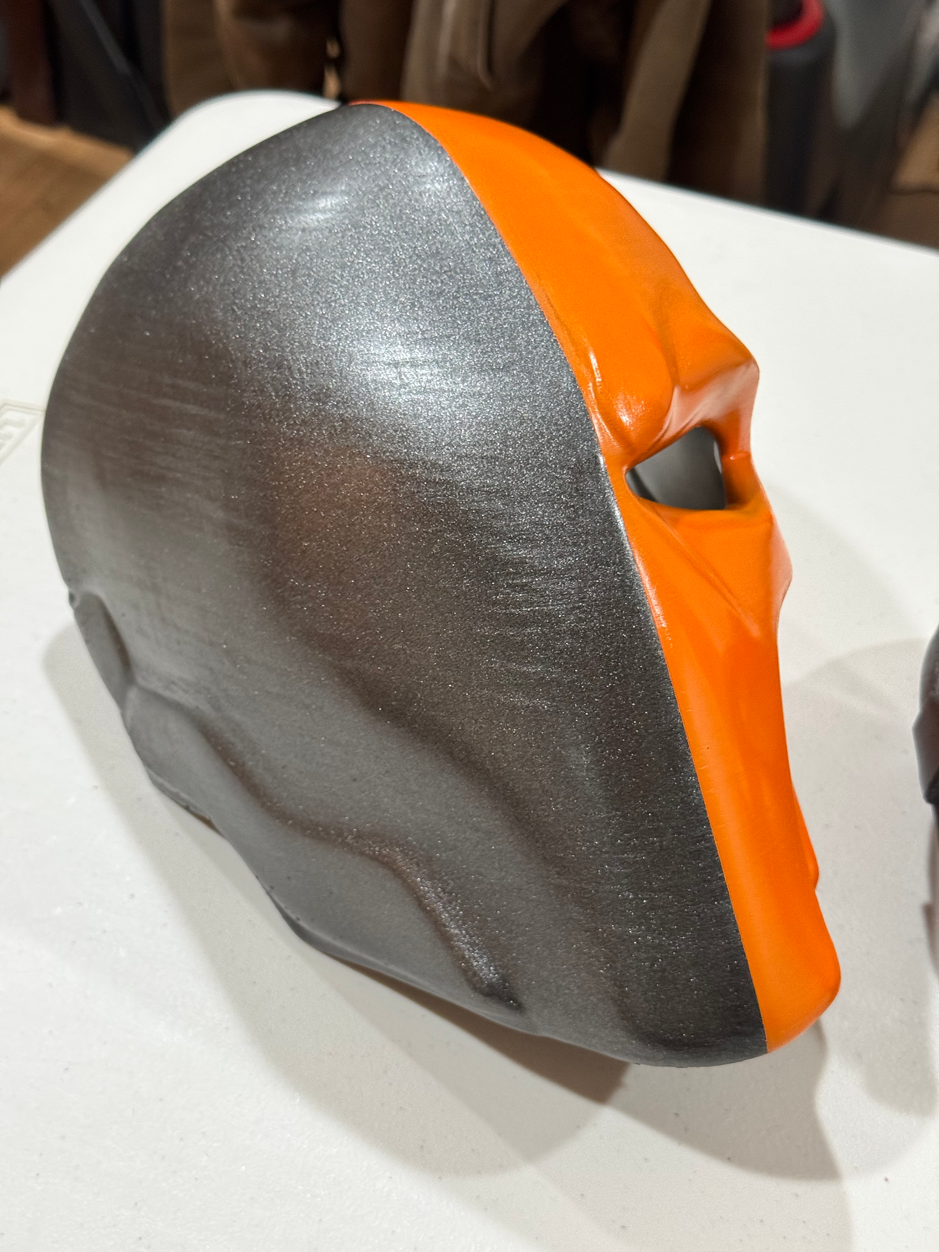 Deathstroke Helmet, Disassembled, Base Paint (Pre 1K Coat)