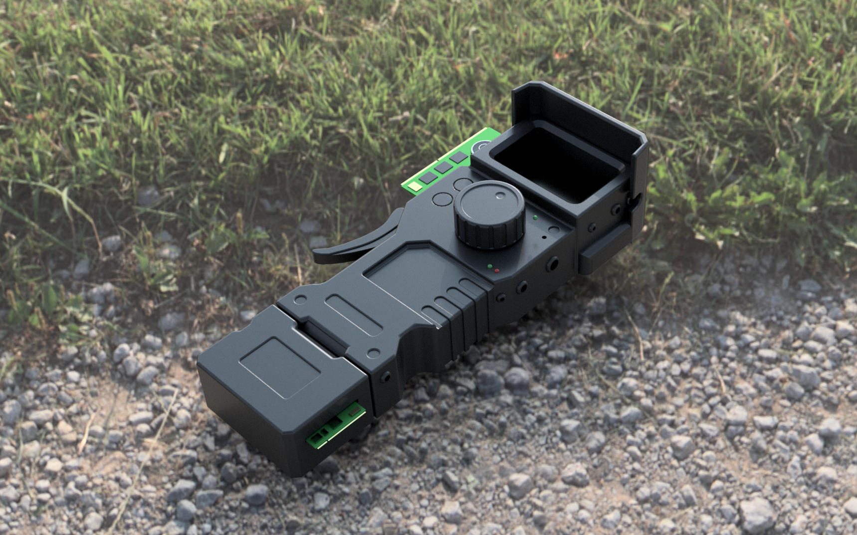 "RDF-9 Sentinel Scanner", Militarized Sci-Fi Scanner, HD Render (F360)