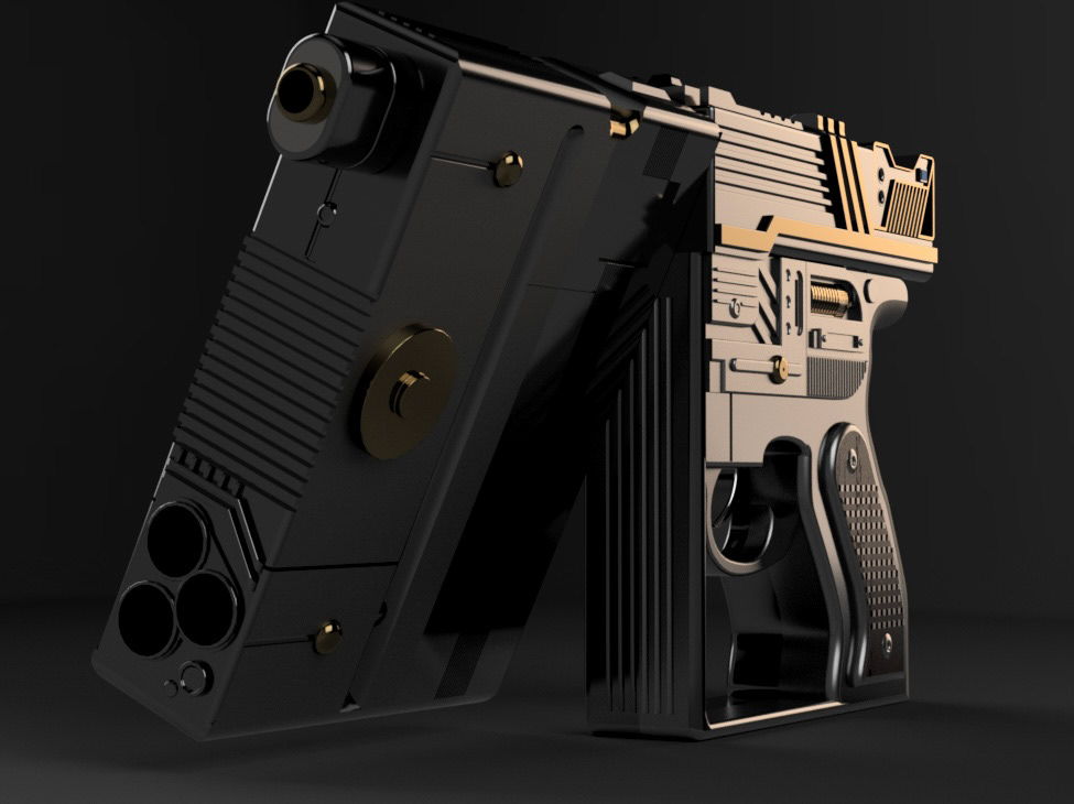 'BV-14C' Star Wars Concept Blaster, HD Render (F360)
