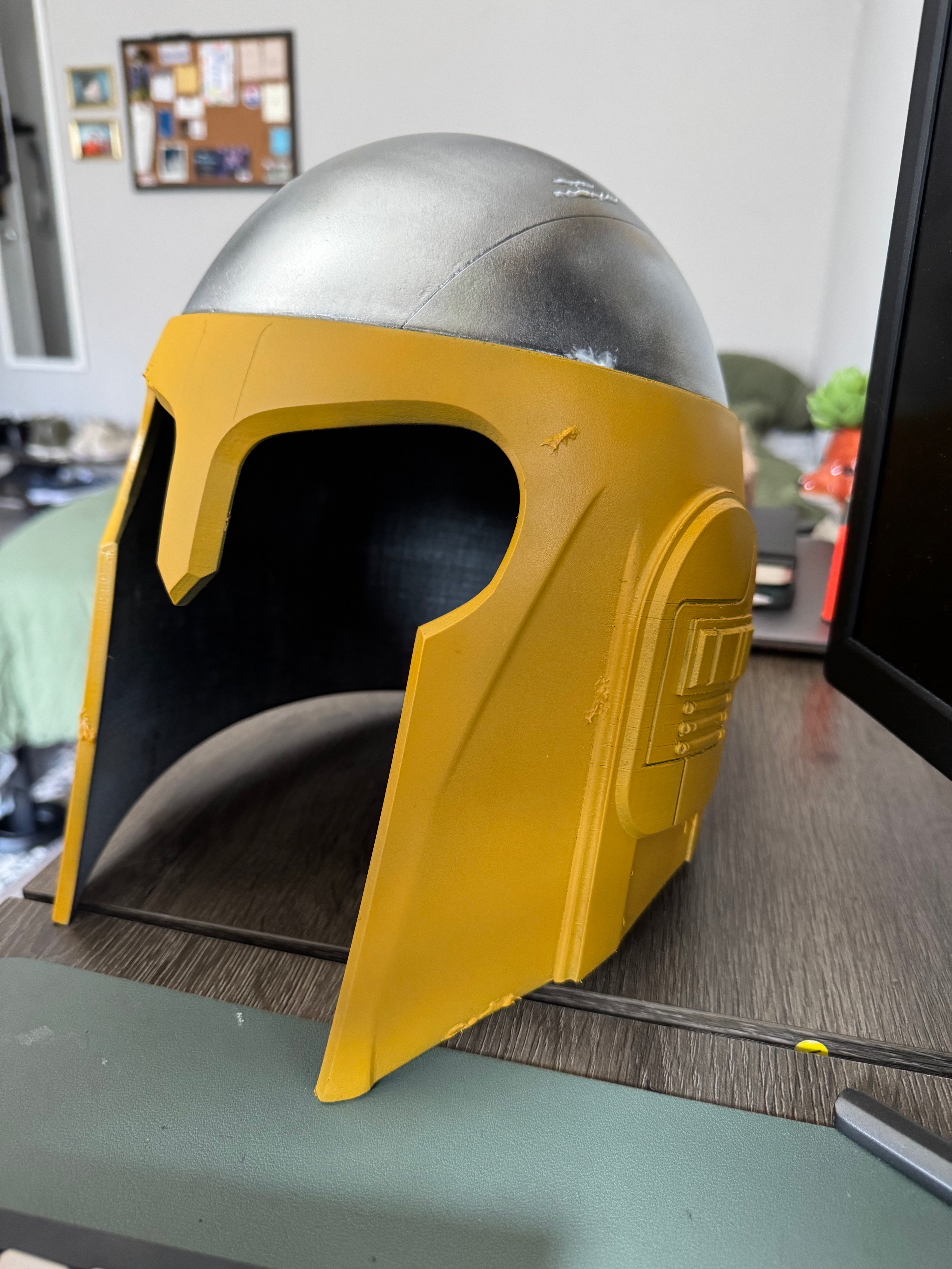 "The Trapster" Custom Helmet Design, Base Yellow