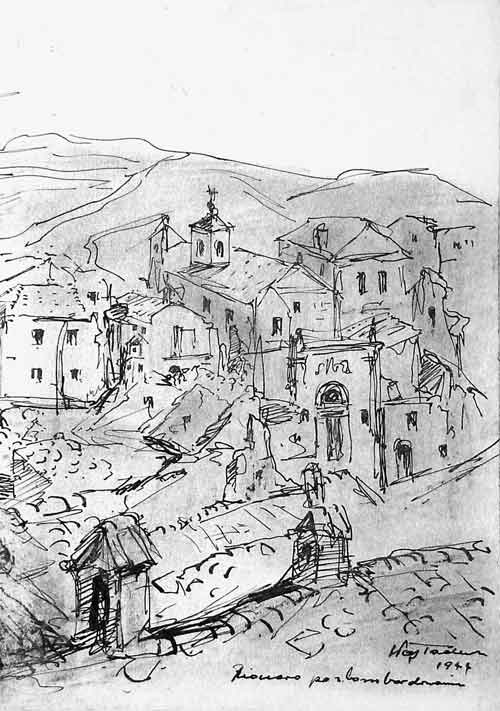 After the Bombardmen. Italy 1944t