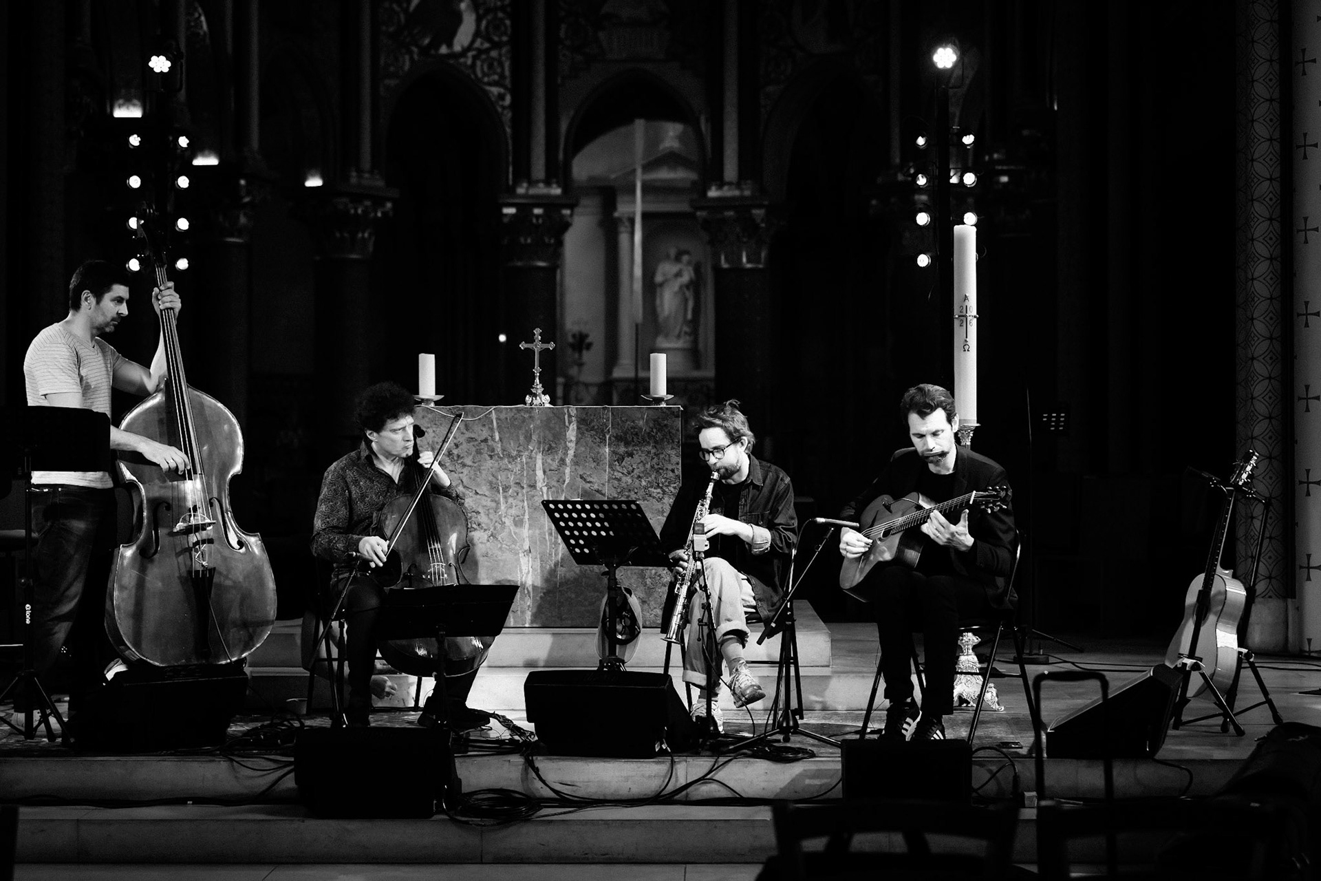 Loco Cello Feat Emile Parisien, Festival Jazz à Saint-Germain-des-Prés - Paris, Eglise Saint-Germain-des-Prés