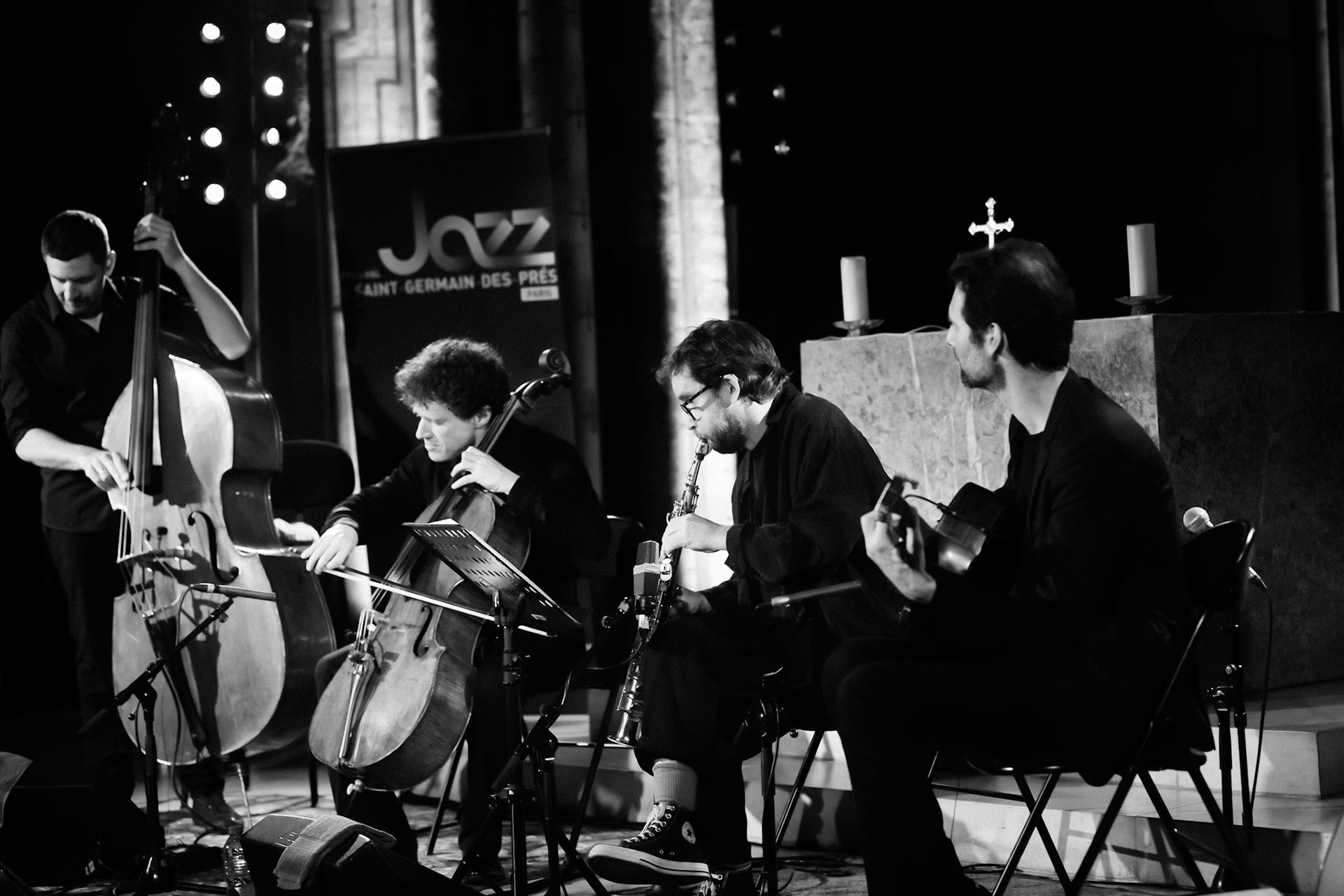 Loco Cello Feat Emile Parisien, Festival Jazz à Saint-Germain-des-Prés - Paris, Eglise Saint-Germain-des-Prés