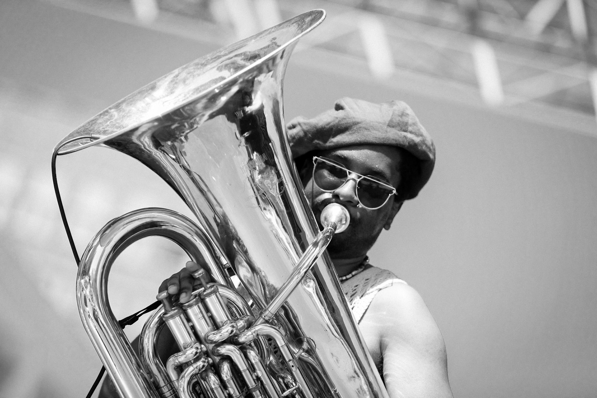 Theon Cross Trio, La Défense Jazz Festival, Parvis de la Défense, 26 mai 2019