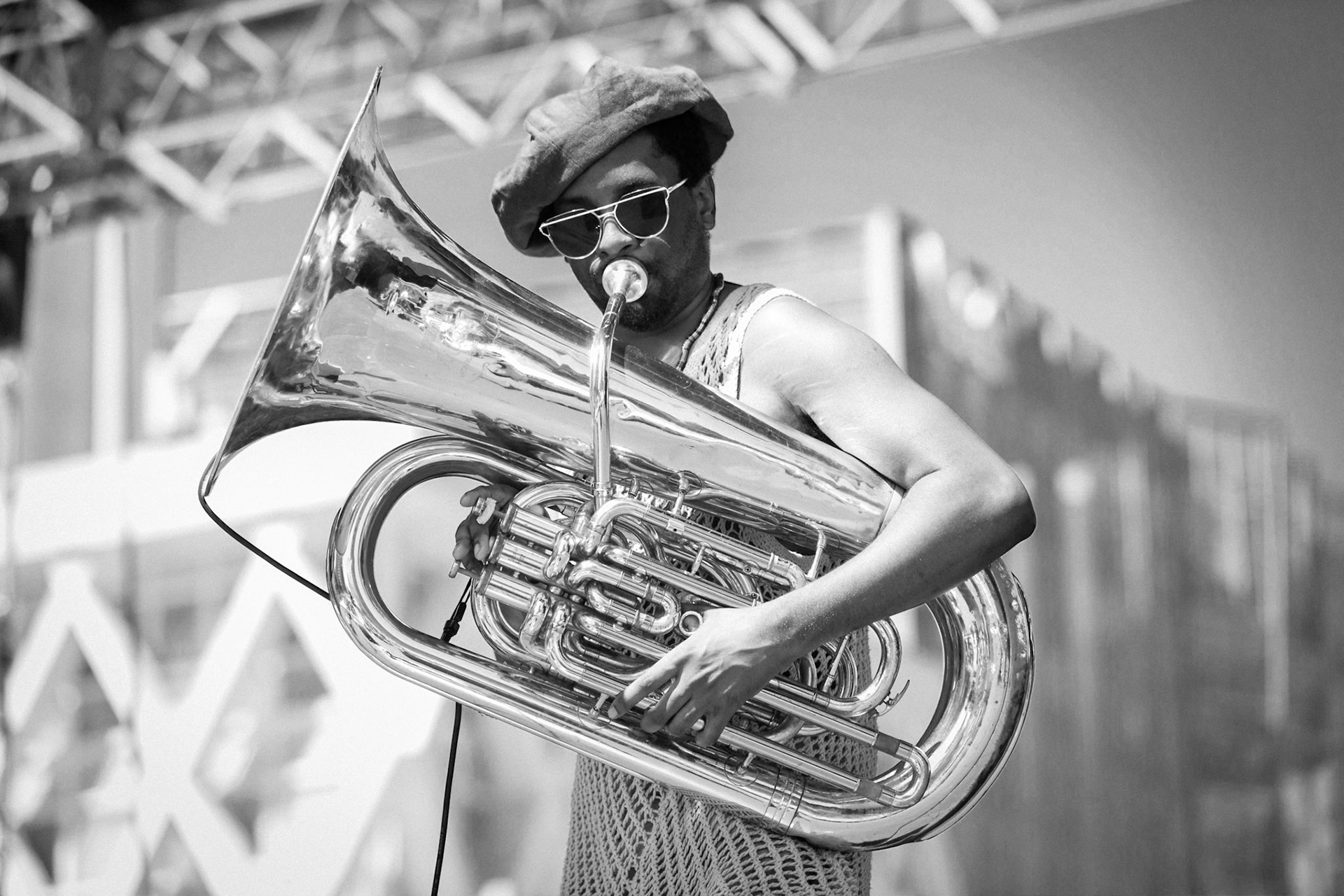 Theon Cross Trio, La Défense Jazz Festival, Parvis de la Défense, 26 mai 2019
