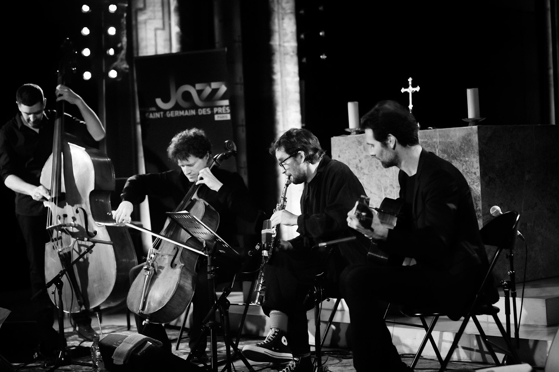 Loco Cello Feat Emile Parisien, Festival Jazz à Saint-Germain-des-Prés - Paris, Eglise Saint-Germain-des-Prés