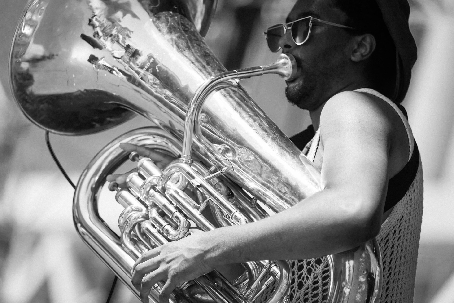 Theon Cross Trio, La Défense Jazz Festival, Parvis de la Défense, 26 mai 2019