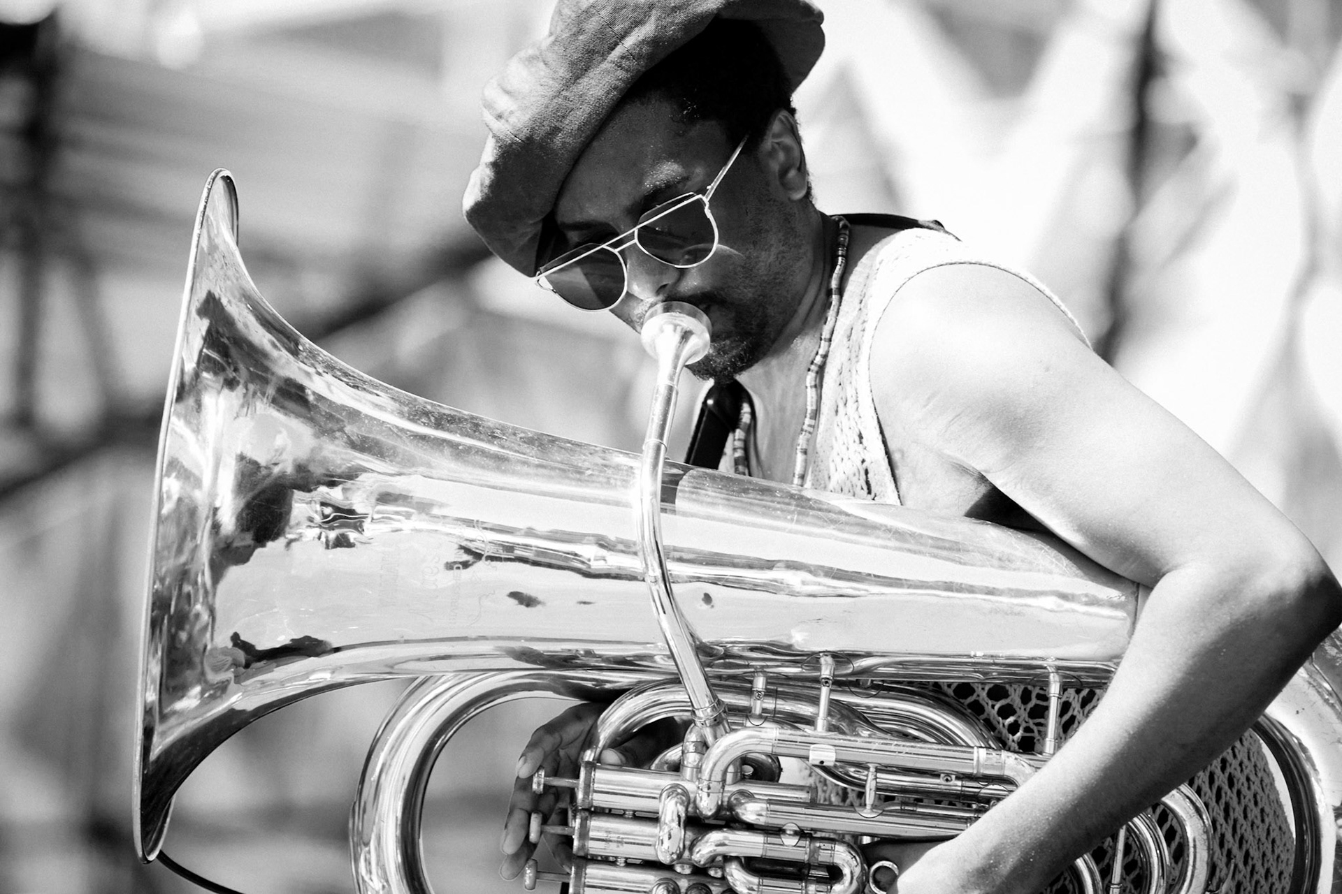 Theon Cross Trio, La Défense Jazz Festival, Parvis de la Défense, 26 mai 2019