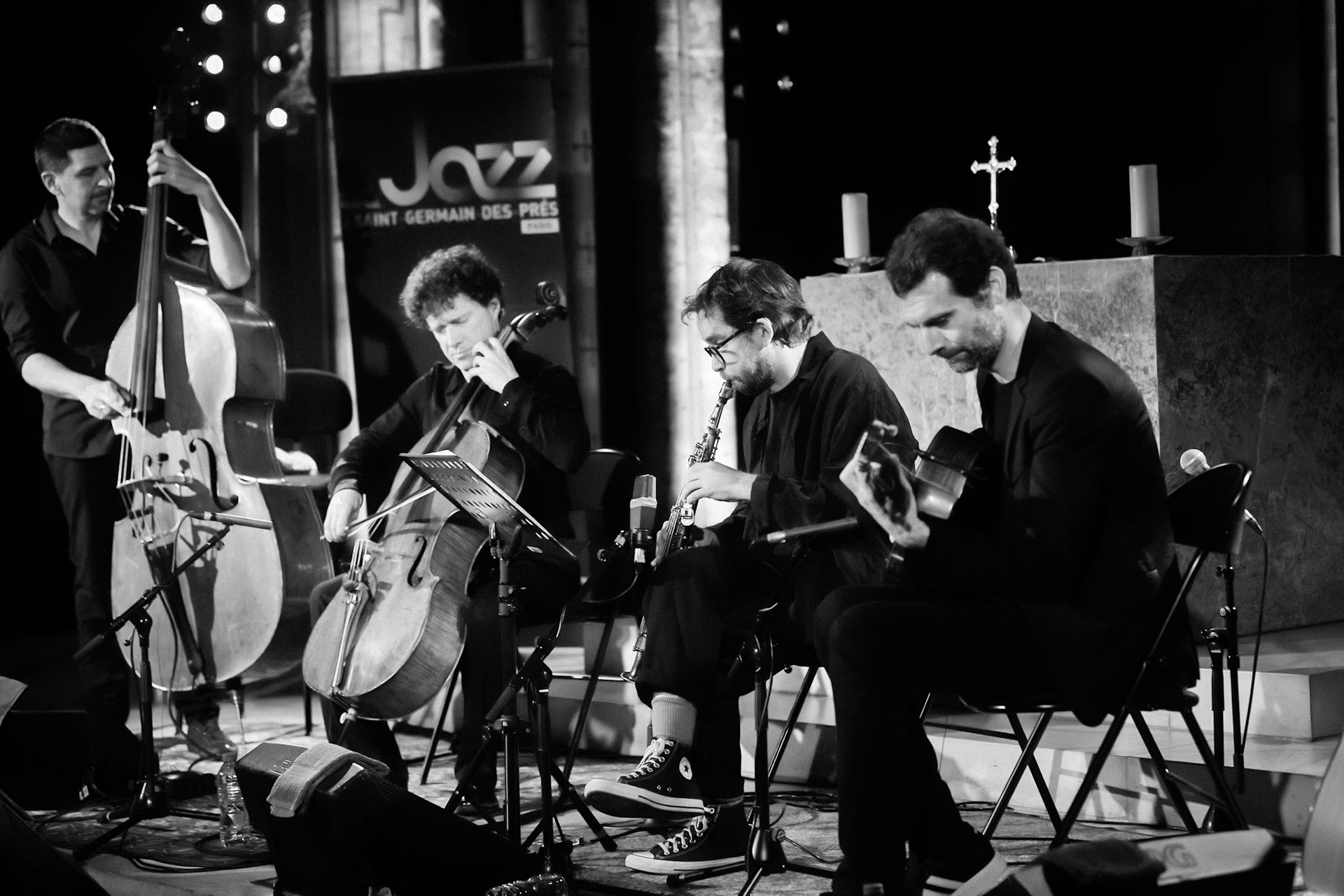 Loco Cello Feat Emile Parisien, Festival Jazz à Saint-Germain-des-Prés - Paris, Eglise Saint-Germain-des-Prés