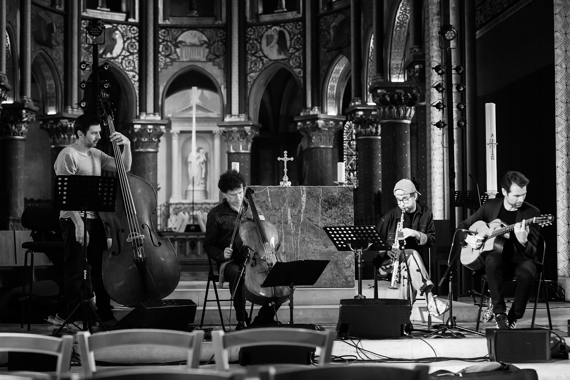 Loco Cello Feat Emile Parisien, Festival Jazz à Saint-Germain-des-Prés - Paris, Eglise Saint-Germain-des-Prés