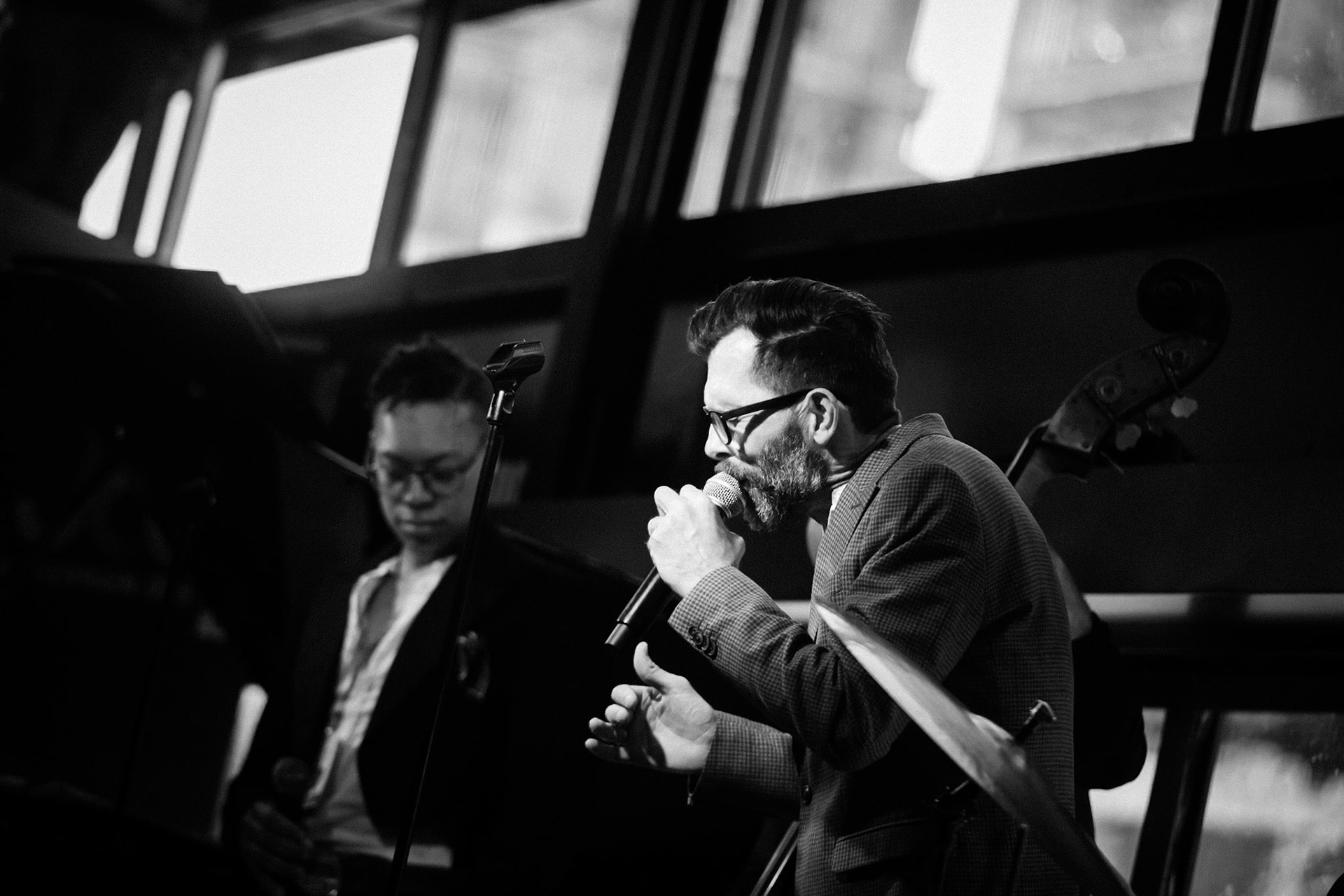 Laurent Courthaliac trio, guests Hugh Coltman &amp; Krysrle Warren, Festival Jazz à Saint-Germain-des-Prés - Paris, Péniche Le Son de la Terre