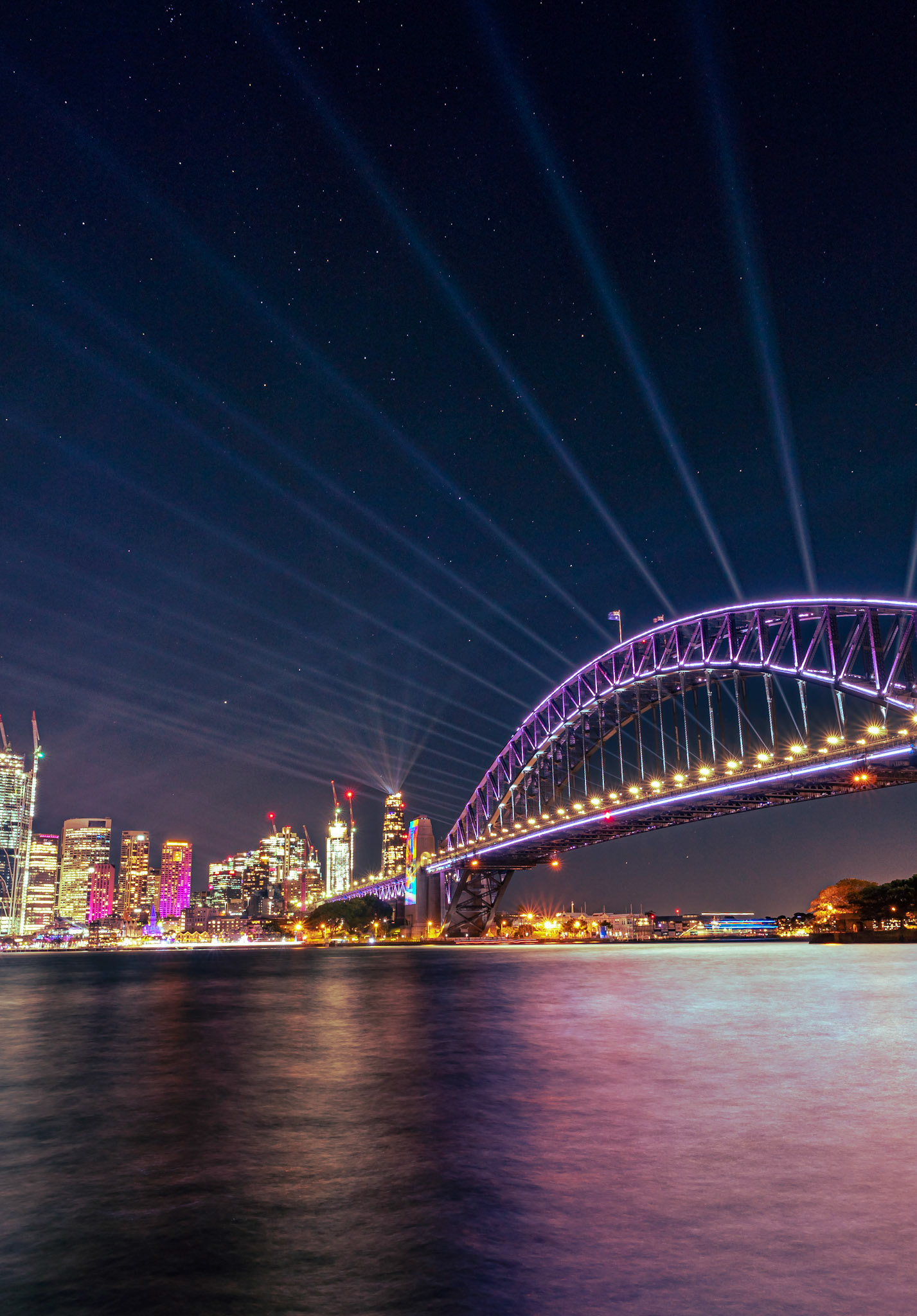 The Harbour Bridge during Vivid Festival, Sydney