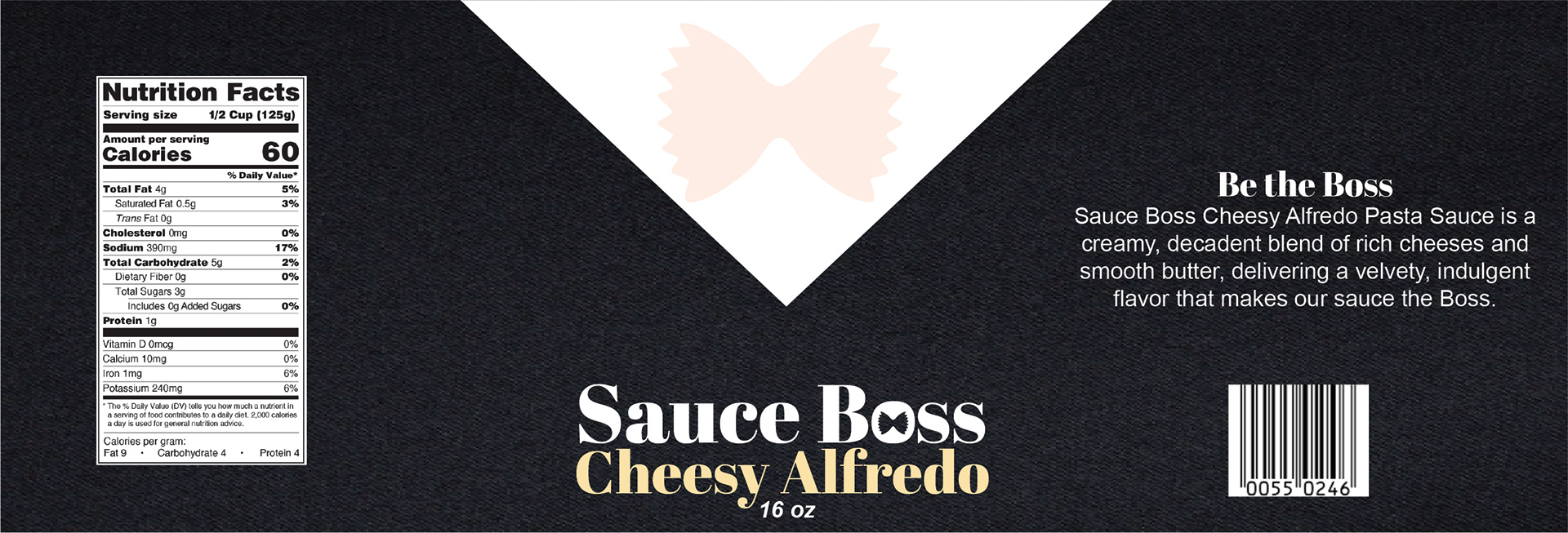 Cheesy Alfredo Label