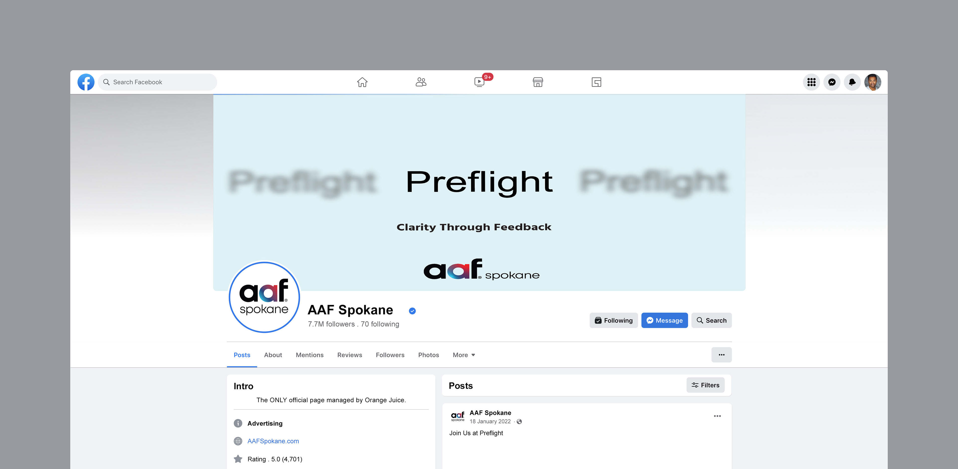 Facebook banner mockup