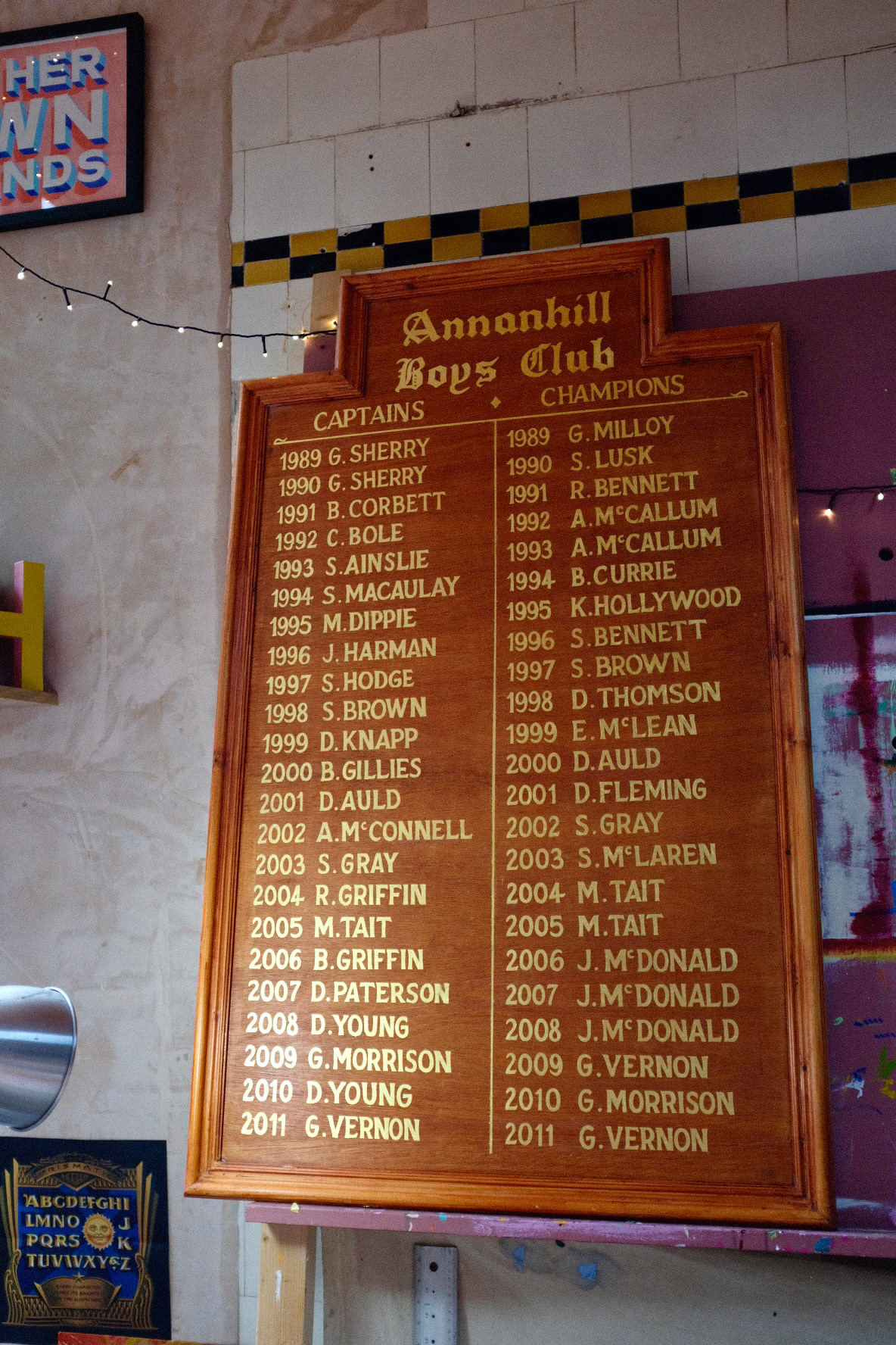 Boys Club historic board completed 2026