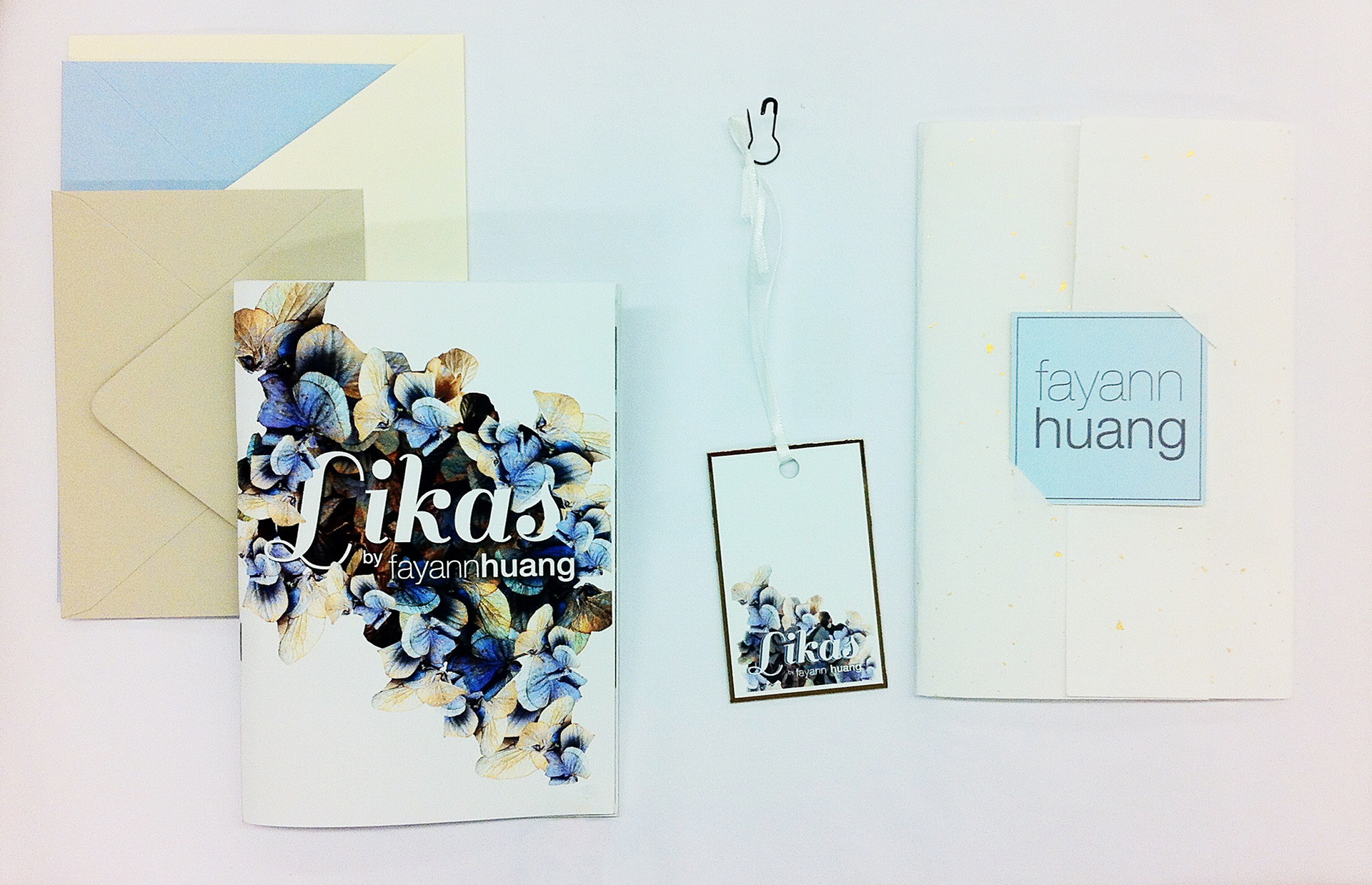 Lookbook, Hangtags and packaged PR Postcards with Business Card closure