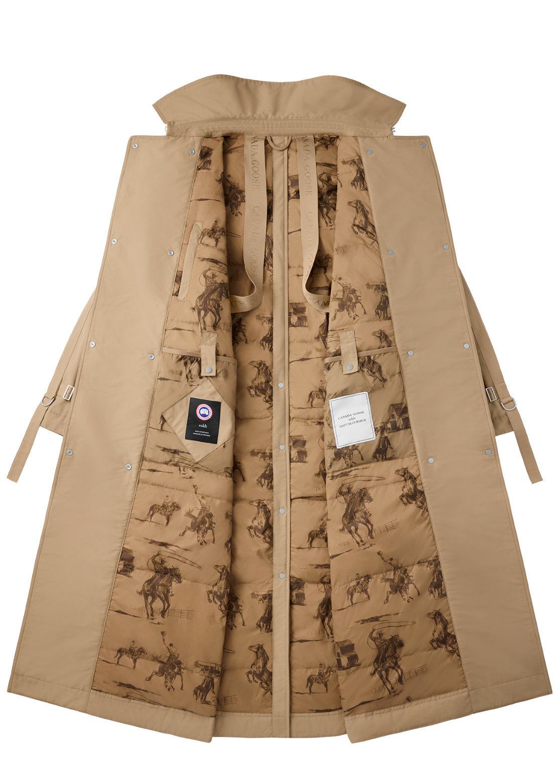 Rokh Insulated Trench Coat (internal view)
