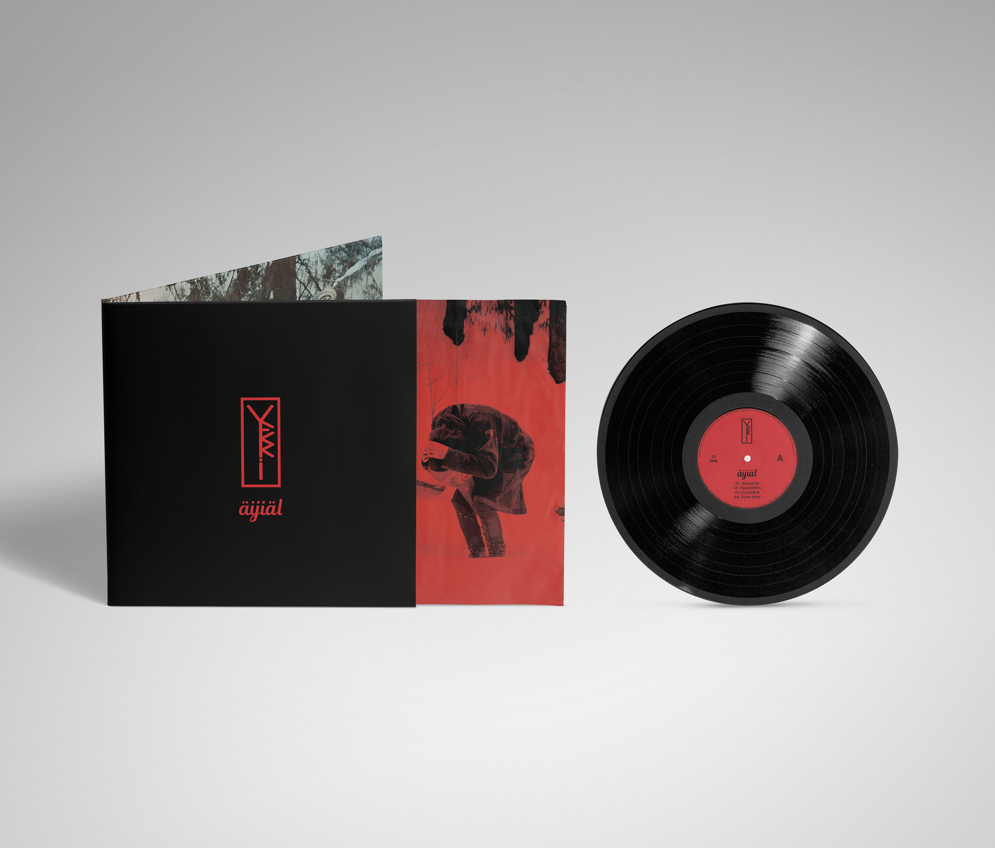 Veri "äijiäl" vinyl packaging mock-up by me