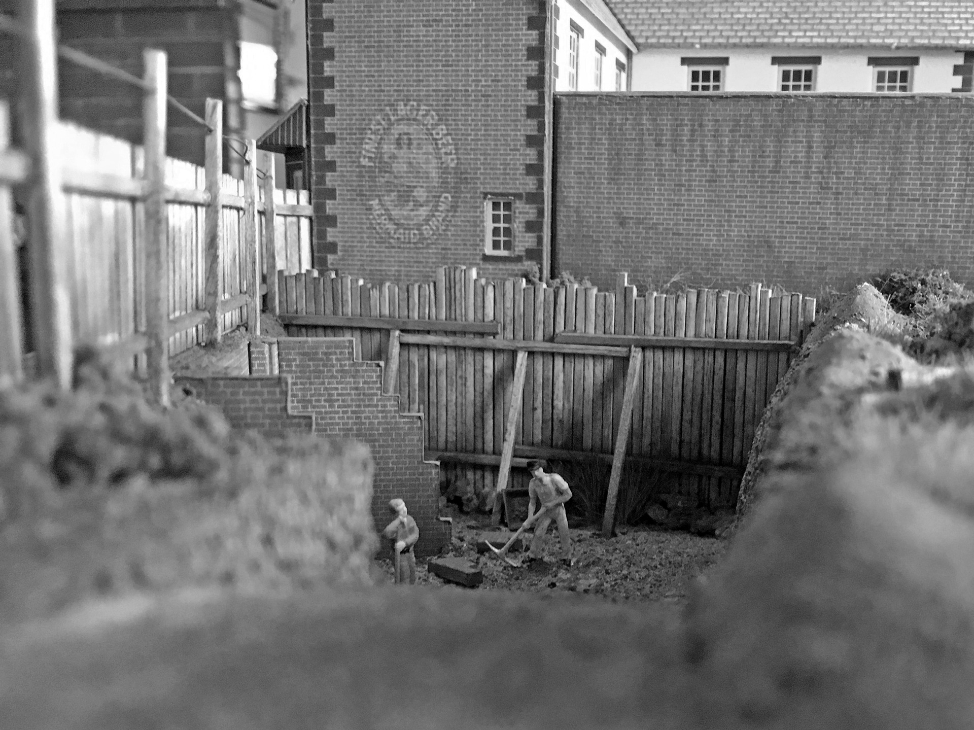 Scratch-built demolition site