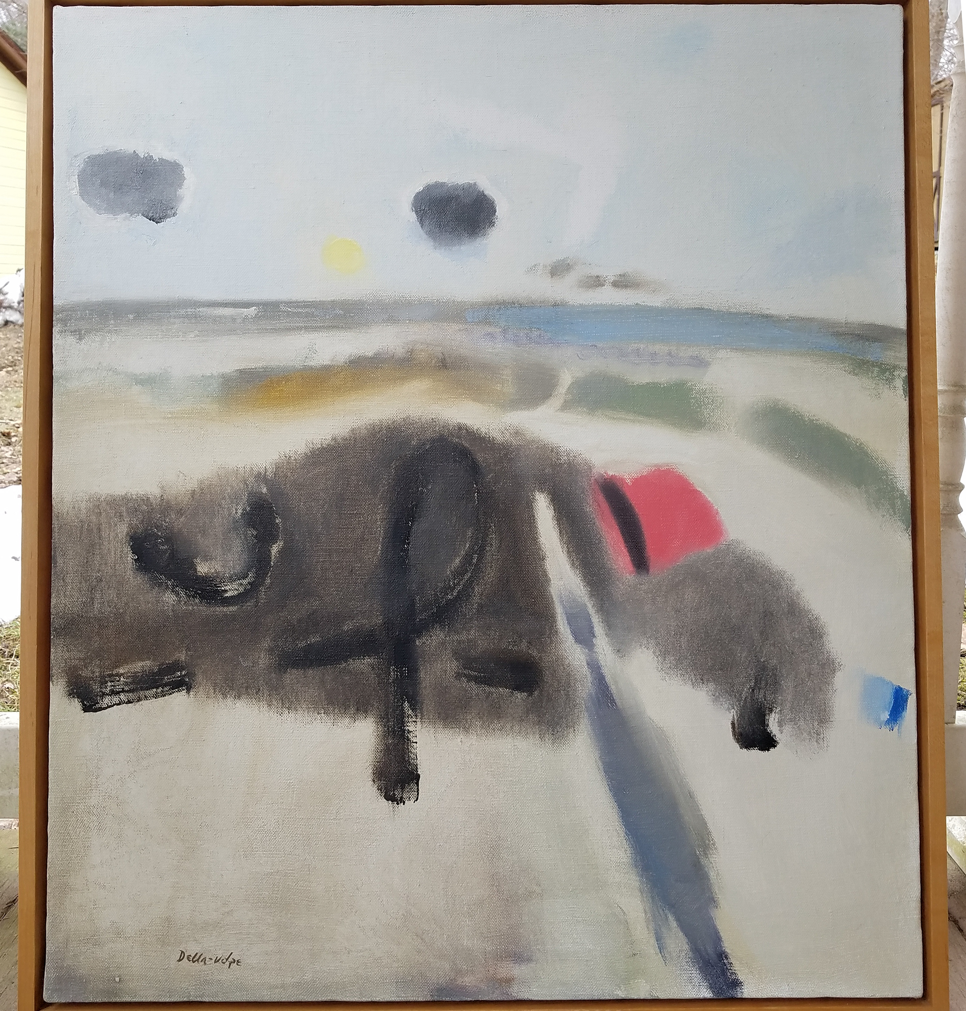 "Beach Scene" 30x26, o/c, sll, ( 1957)
