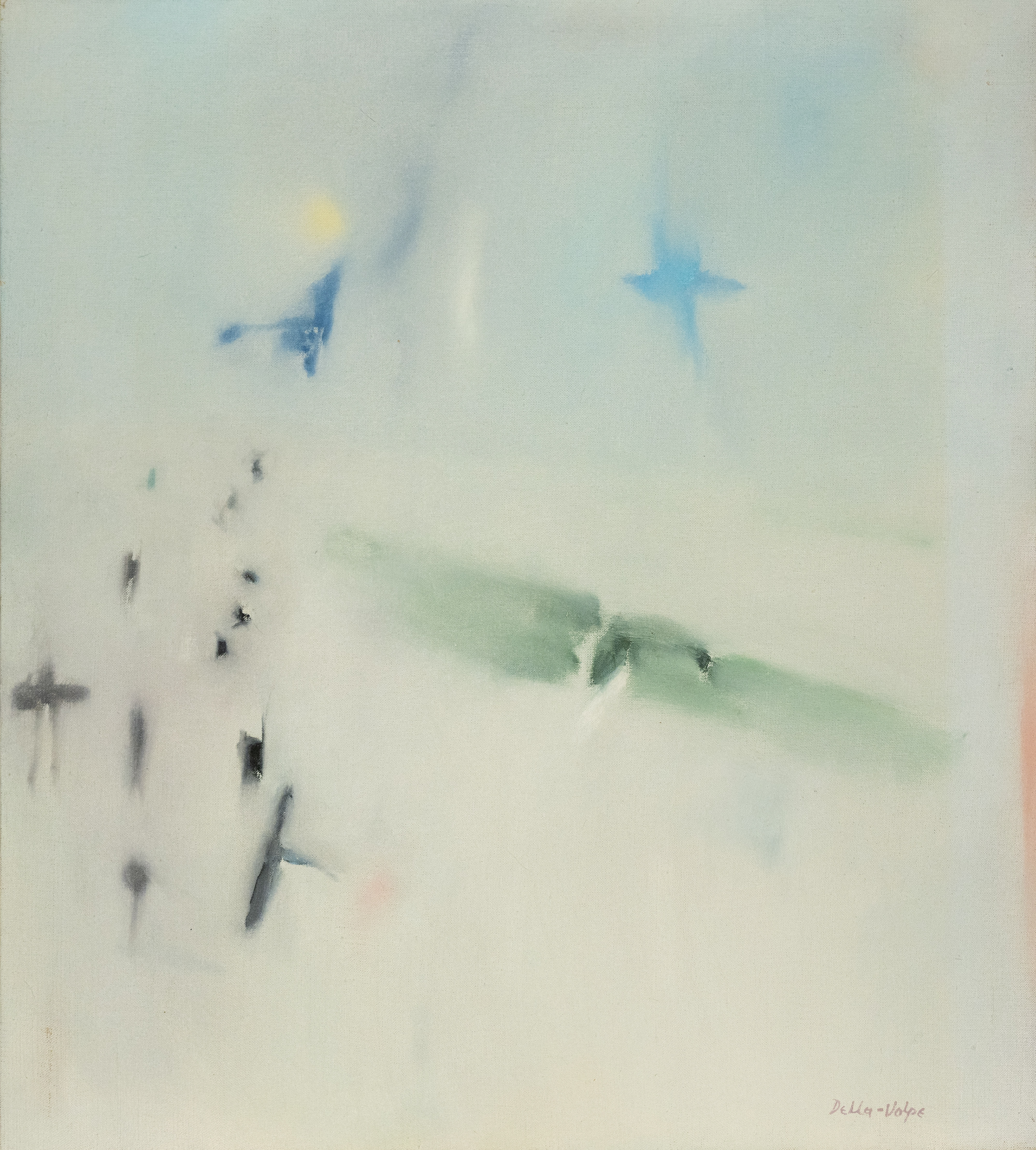 "Misty Day on the Beach" 36x32, o/c, slr ( 1976) 
