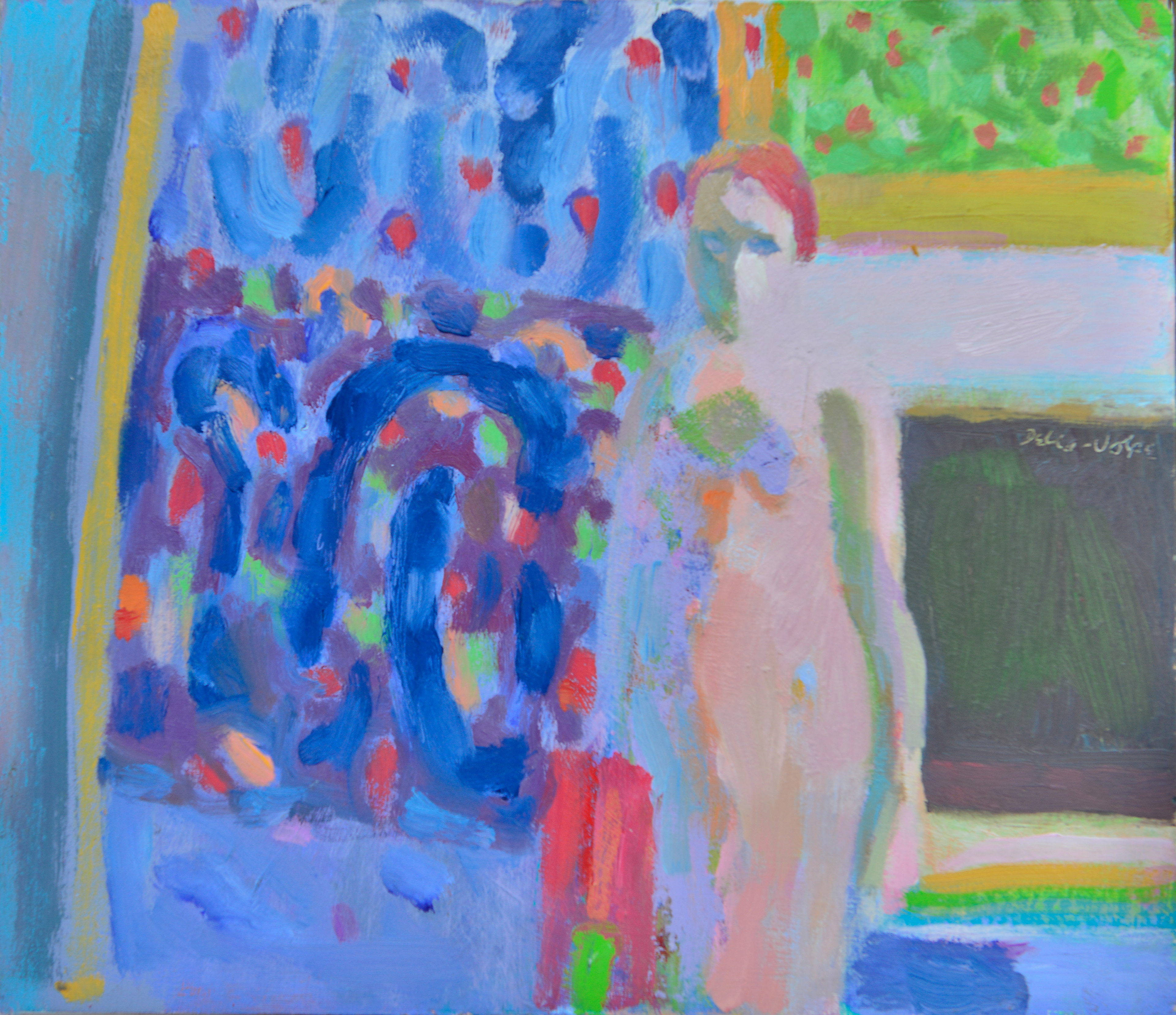 "Girl and Rug Design" 0/b  12x14