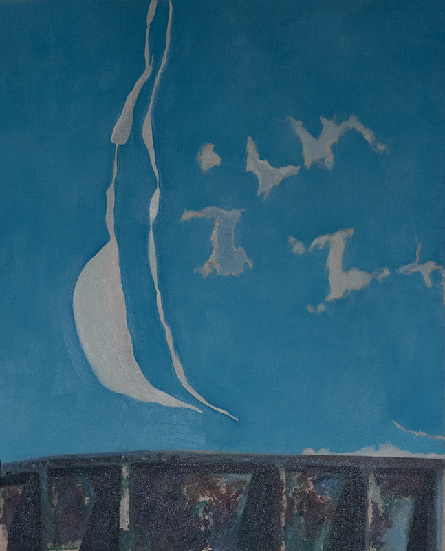 "Ferry Boat & Cloud, 30x24 o/c