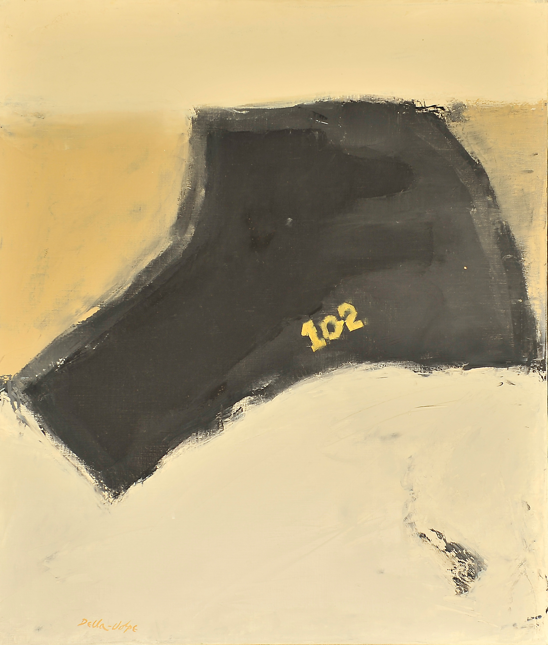"Coast Guard Parking Lot 102" 28x24,o/c, (April 1969)