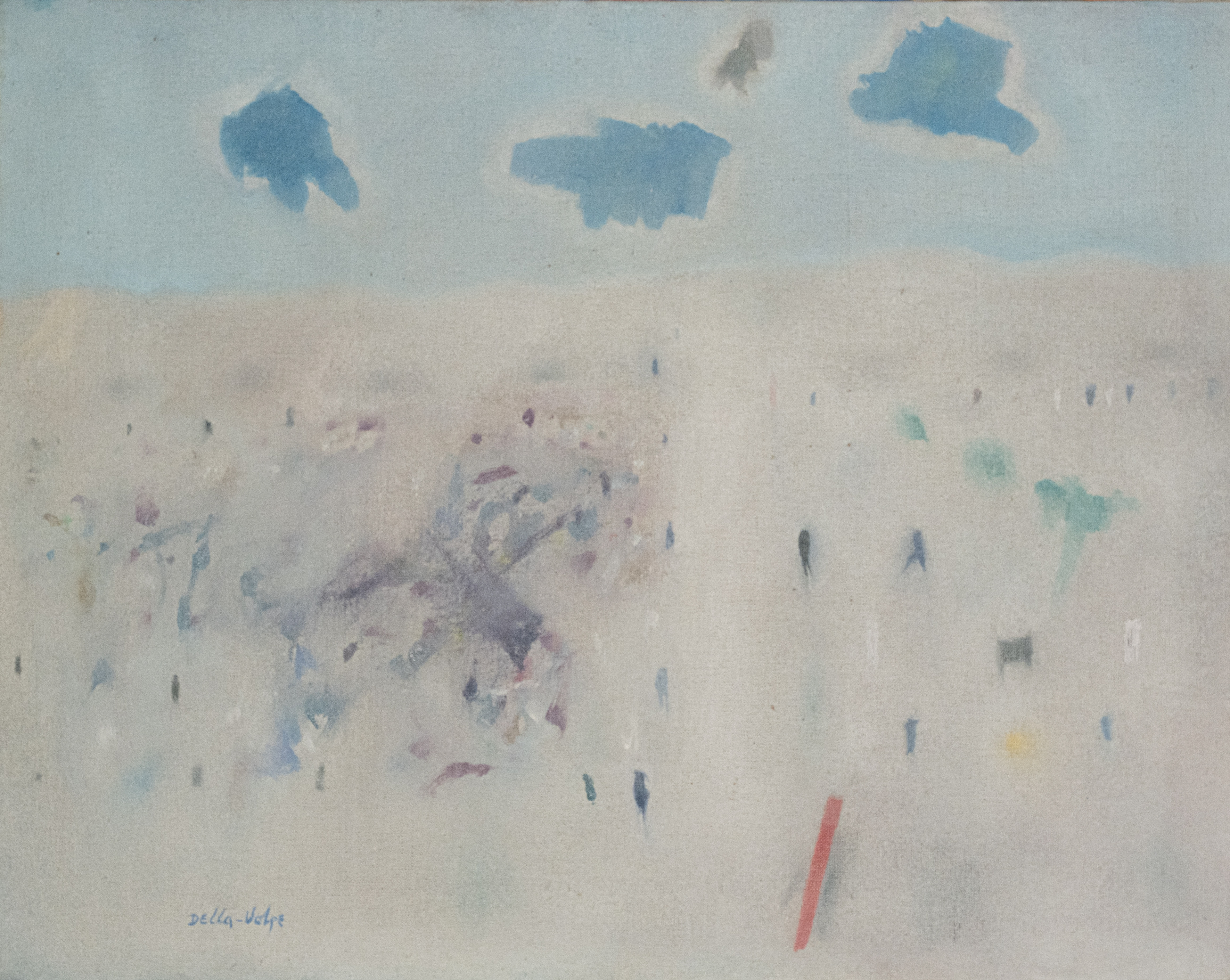 "Beach Debris +Red Stick". 22x28, o:c, sll (1978) 