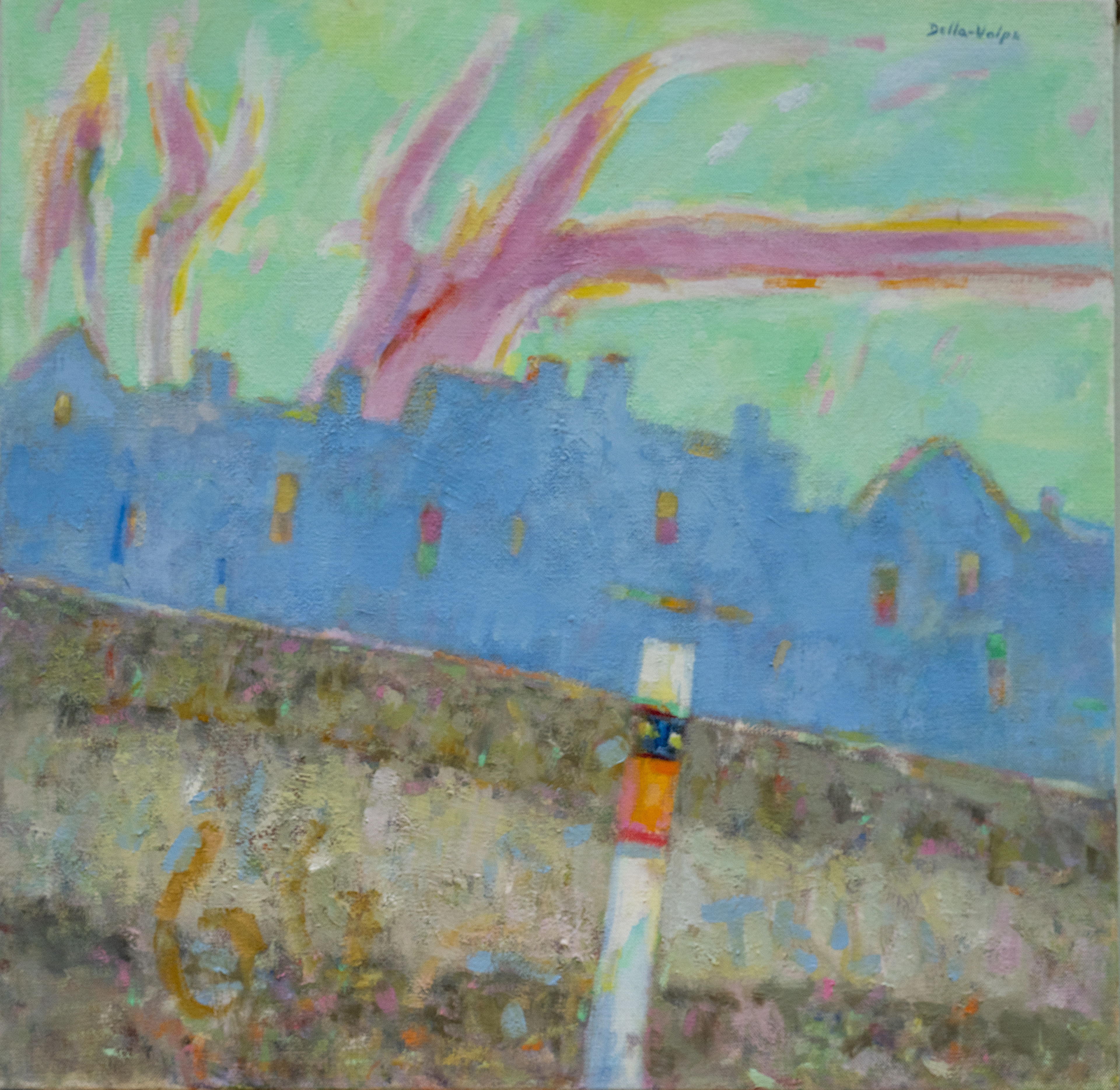 "Sea Wall and Beach Houses" , 32x33, o/c, susr ( ('08-'14) 