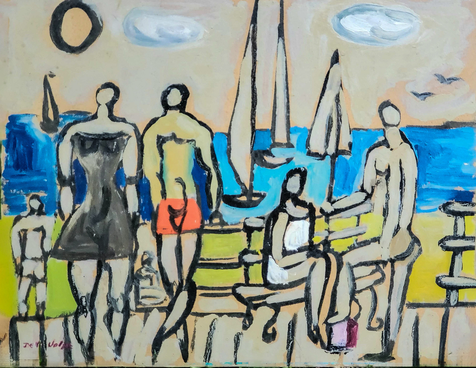 drawing on board, 11x14