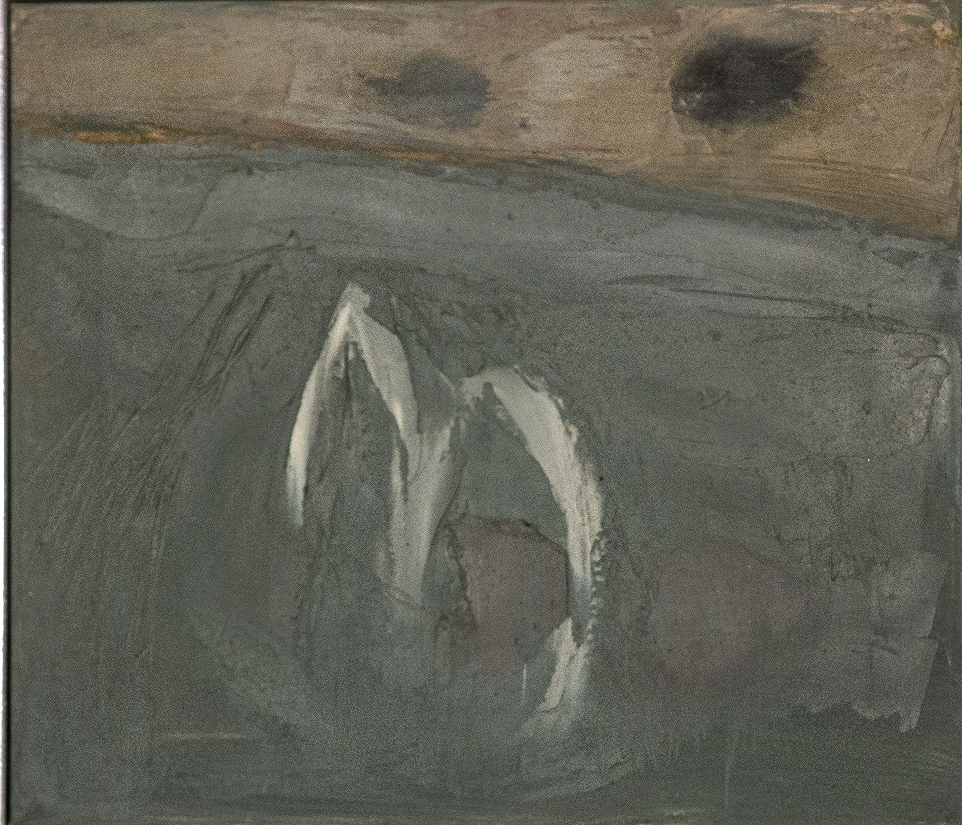 "Wintry Bay" 14x16, o/c, signed on stretcher, (~'57)