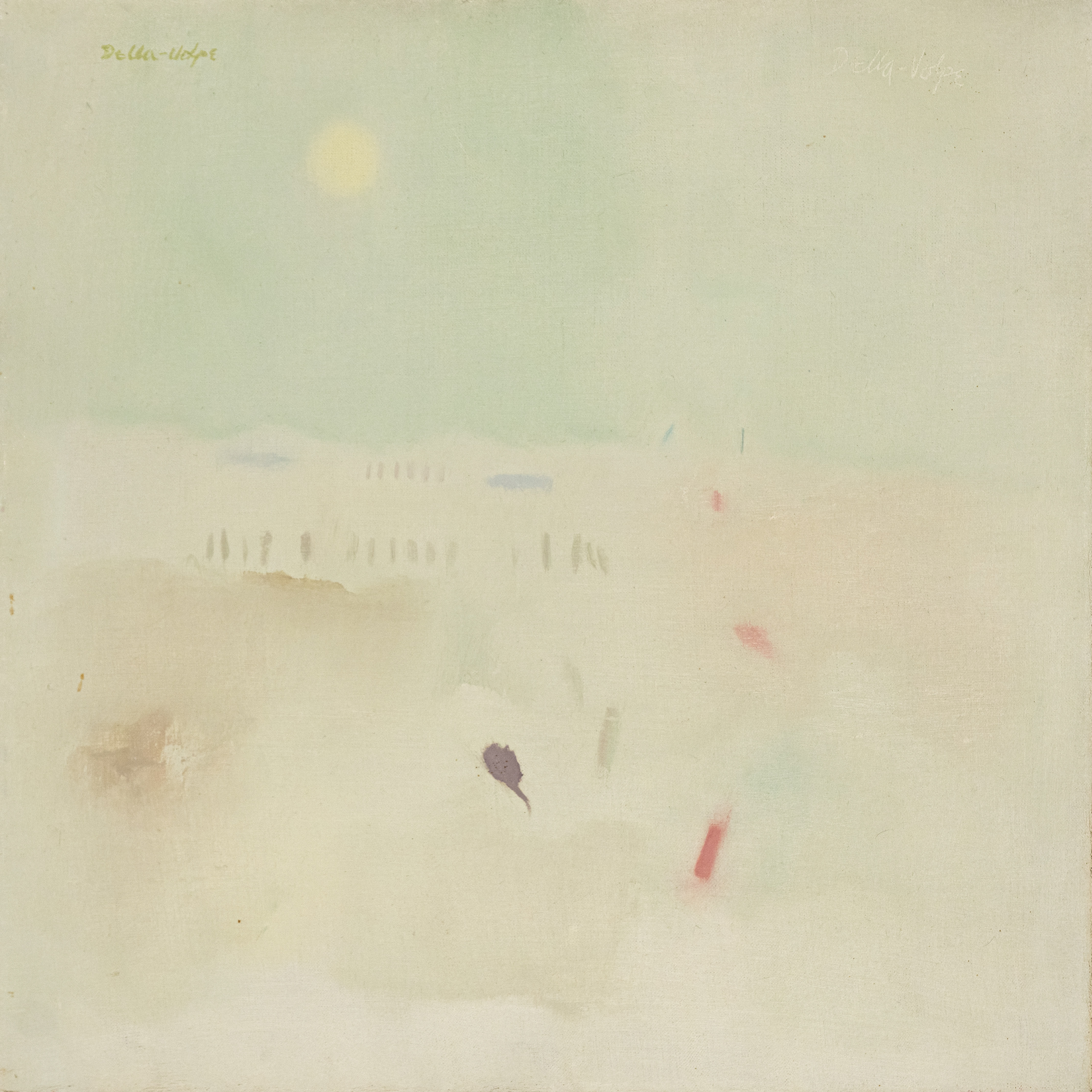 "Distant Sand Fence" 20x20, o/c sul, ( 1976)
