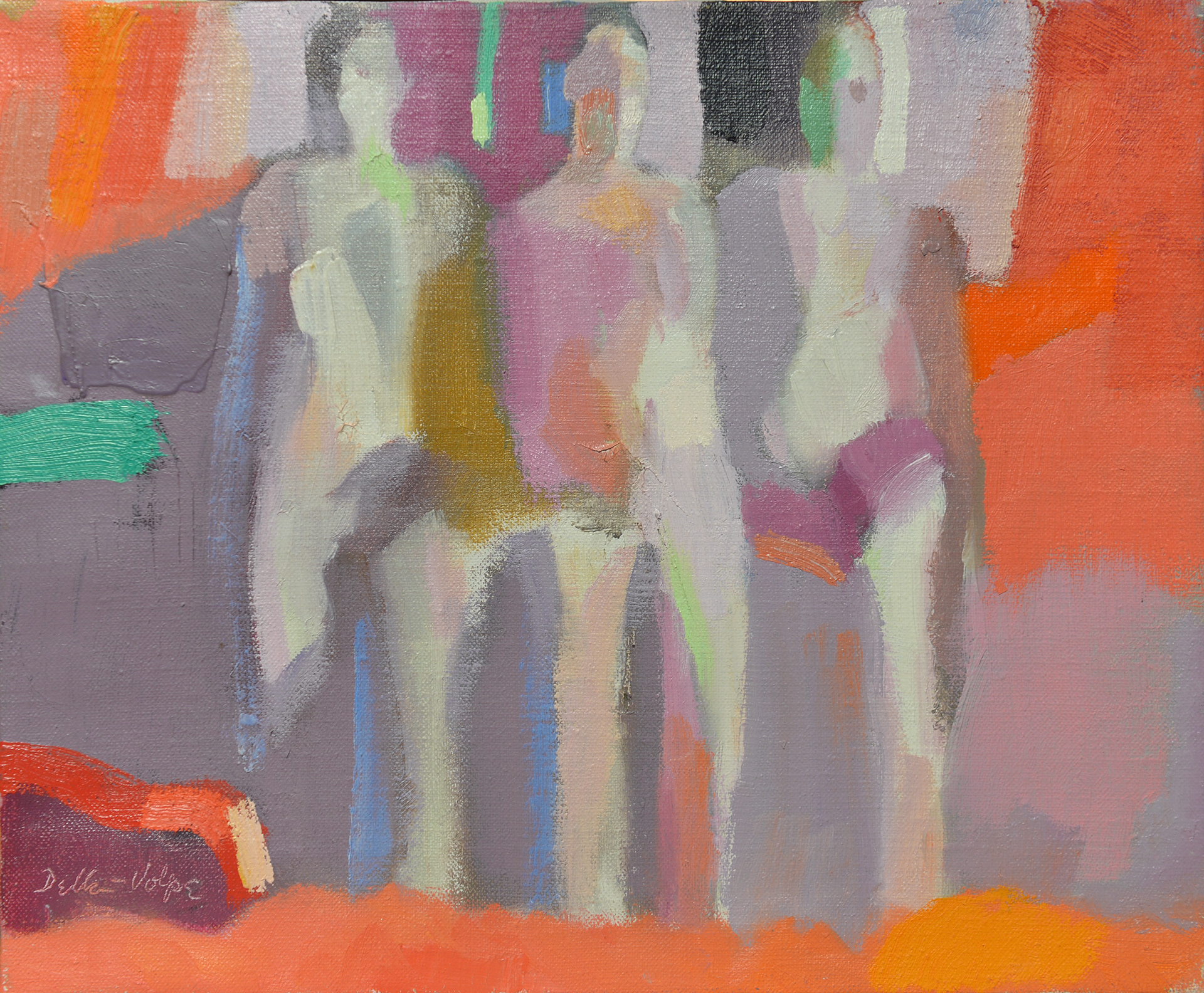 "Study for 3 Figures" board 8x10