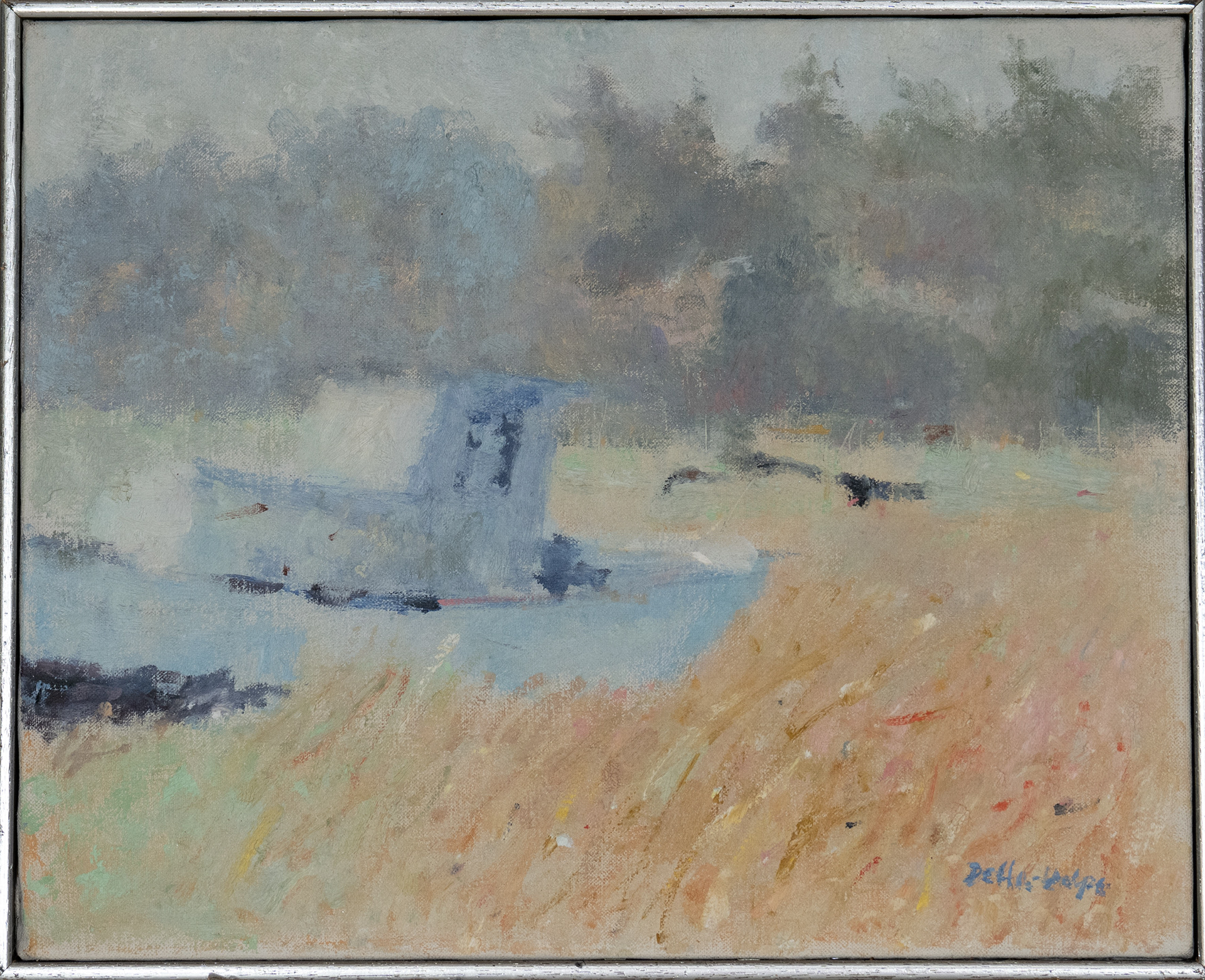 "Abandoned Boat" 16x20, o/c, slr (1986)