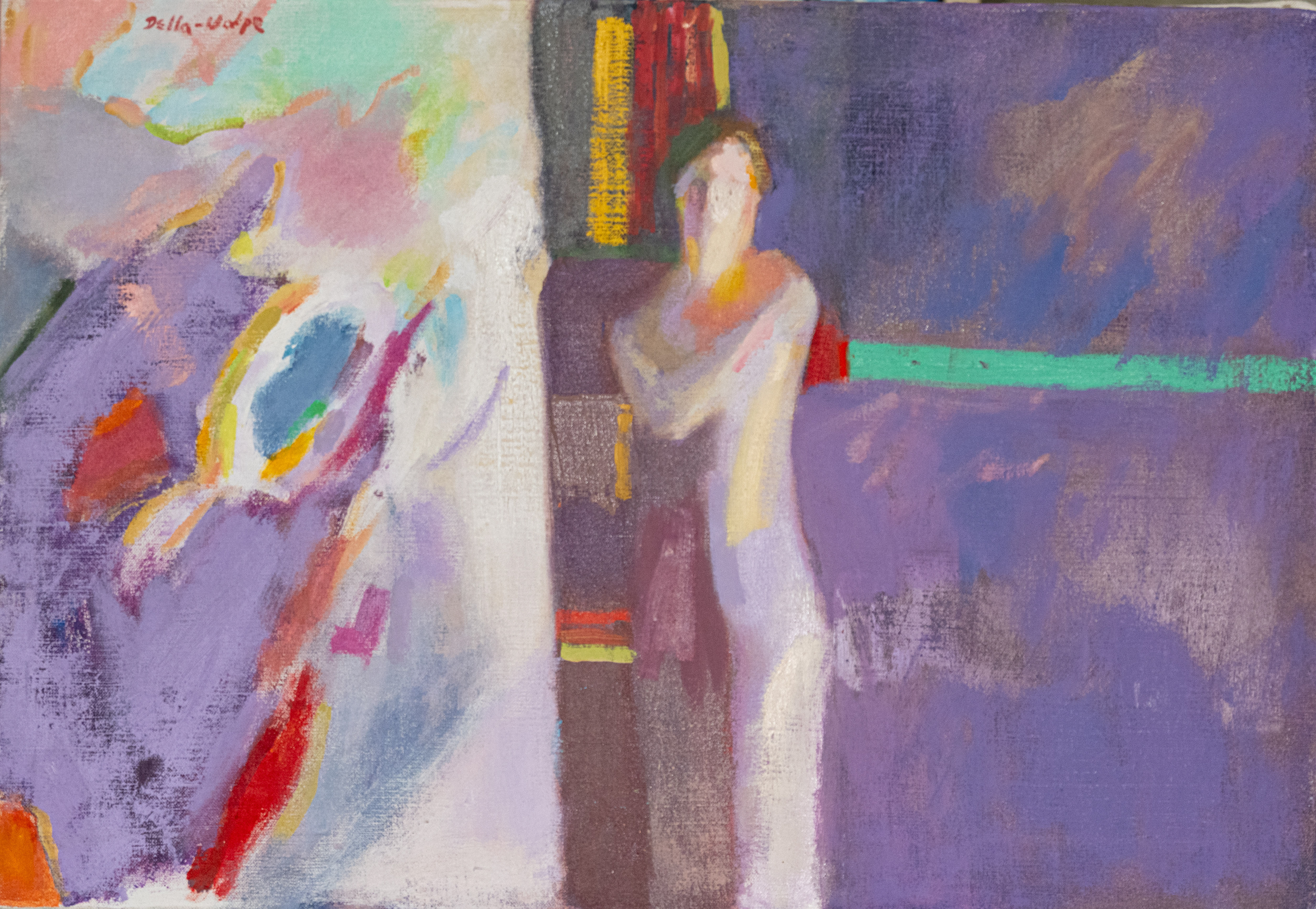 "Figure and Painting" 18x26, o:c, sul and enverso, (2006) 
