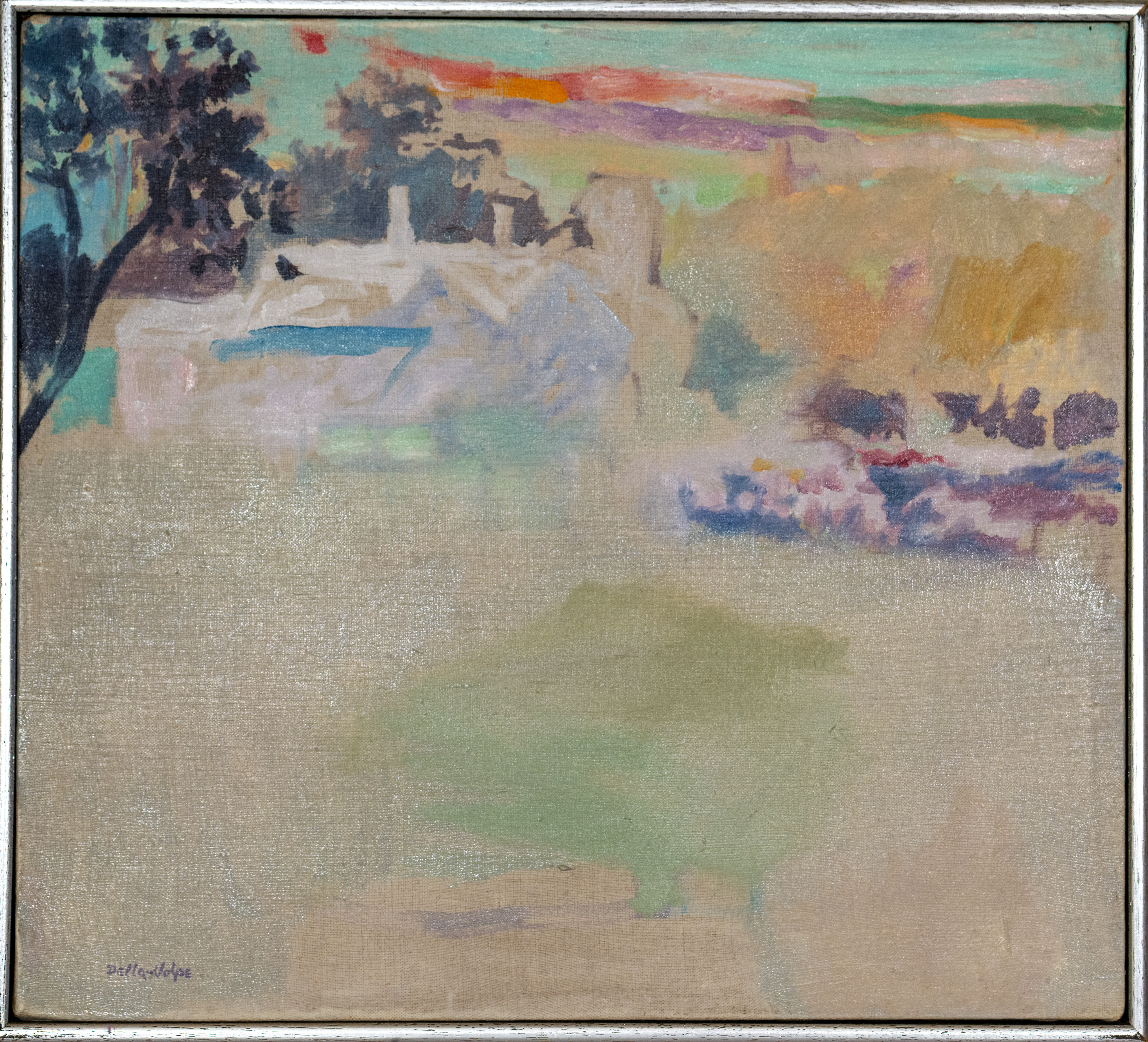 "Barn and Garden" 17x19.5 fr, o/c, sll