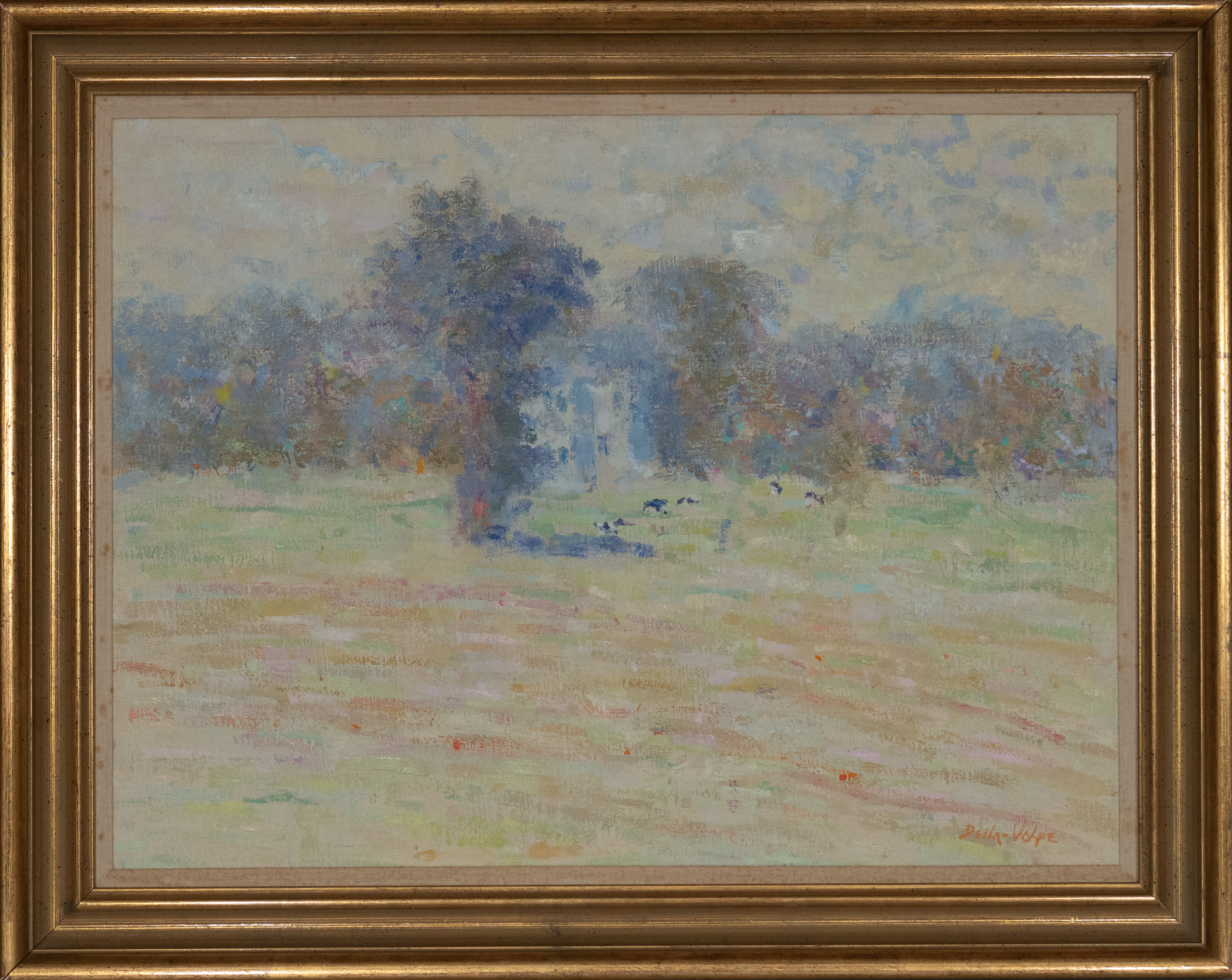 "Field and Distant Trees" 15x24, o/c,slr