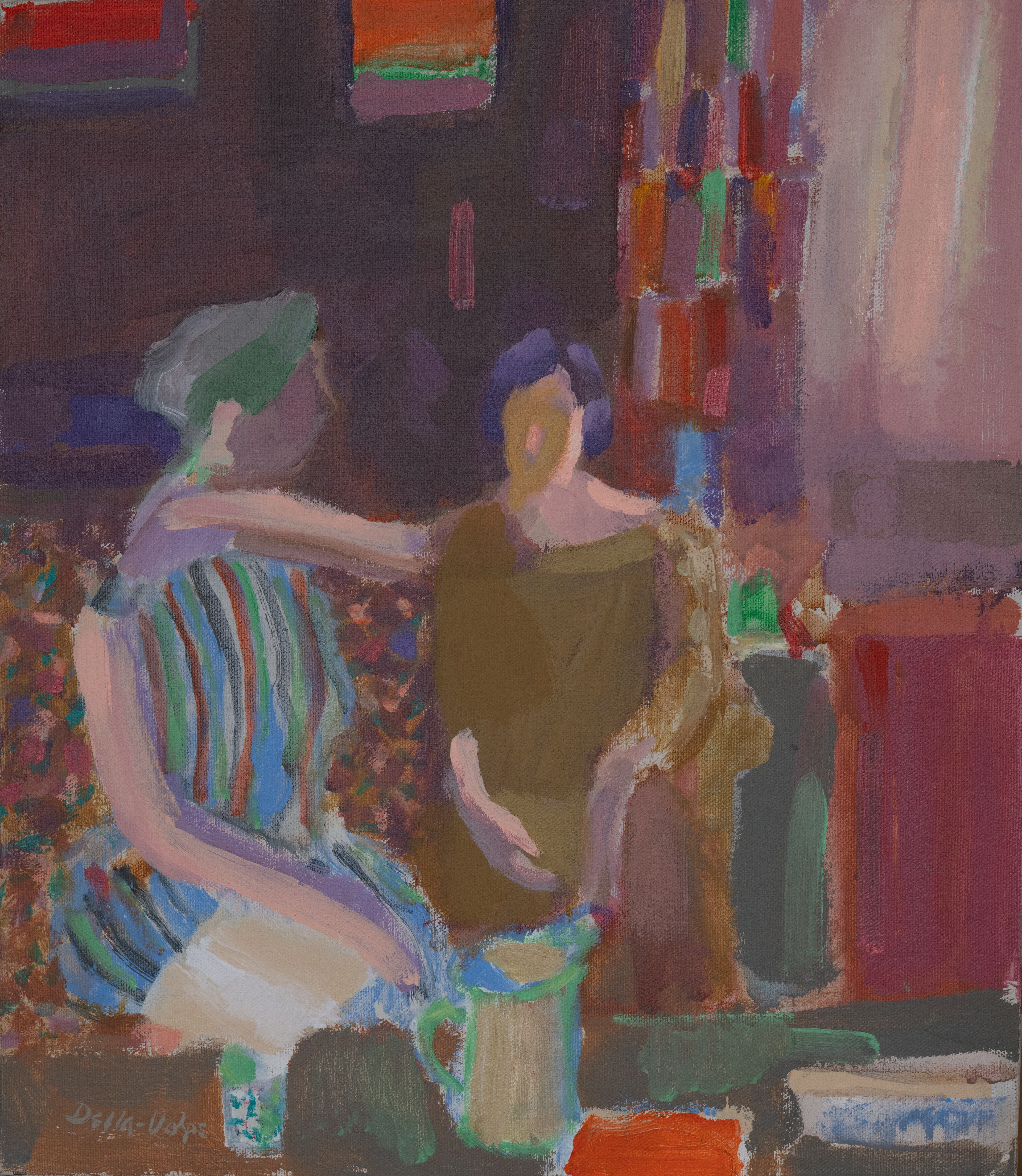 "Conversation" oil-canvas. 16x14