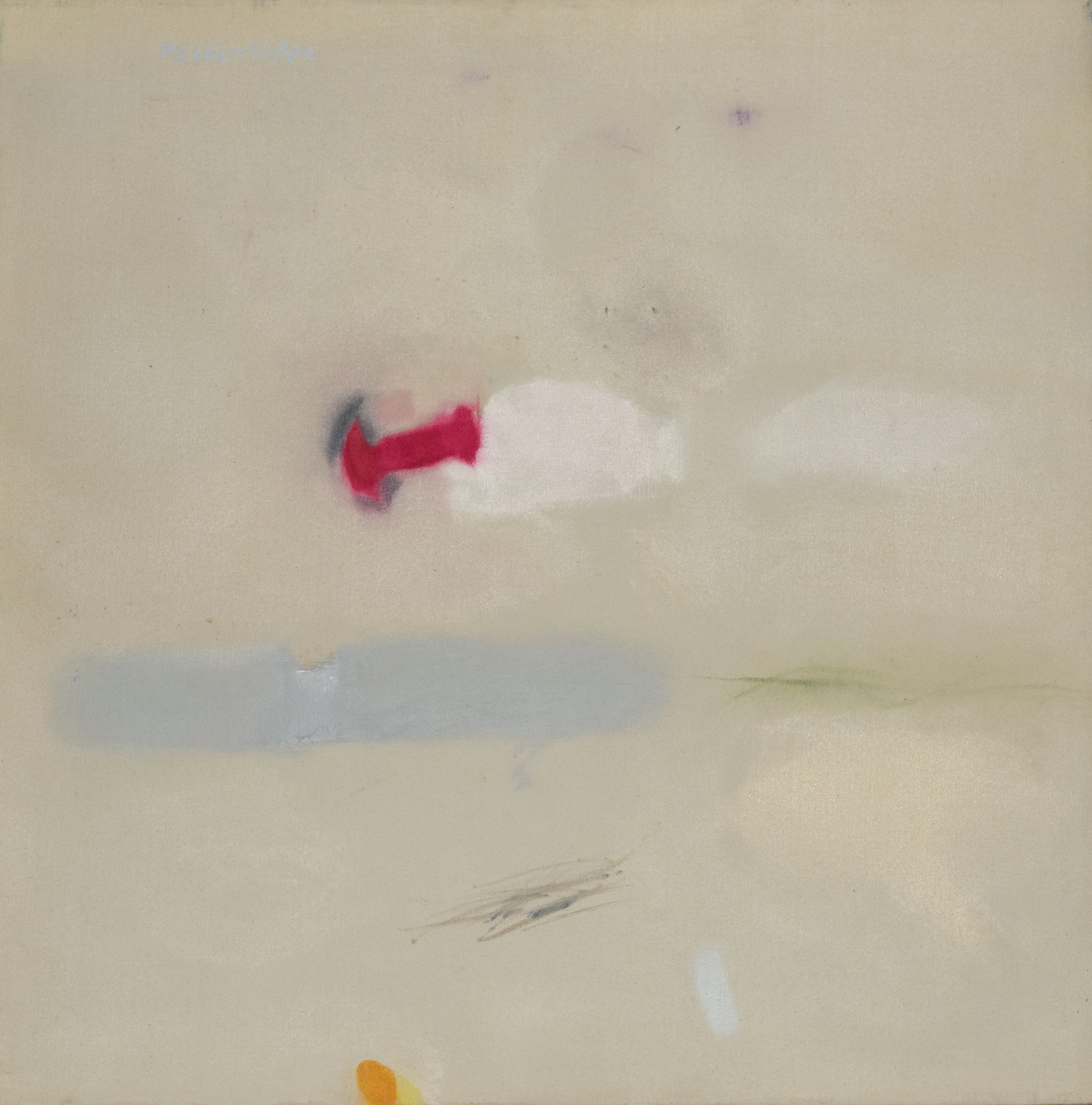 "Objects on the Beach" 22x22, o/c, sul, (1977)